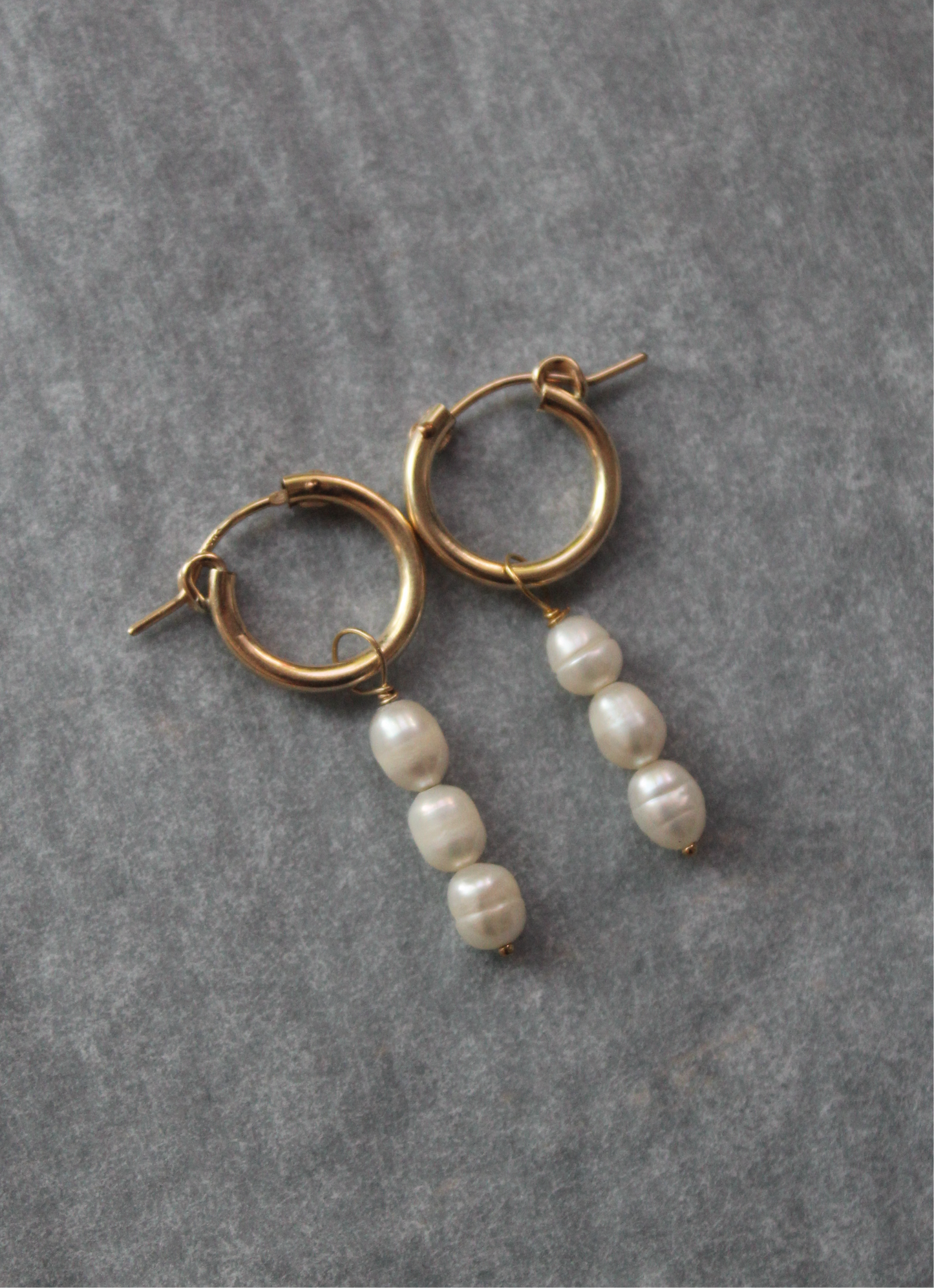Rain Pearl Hoops