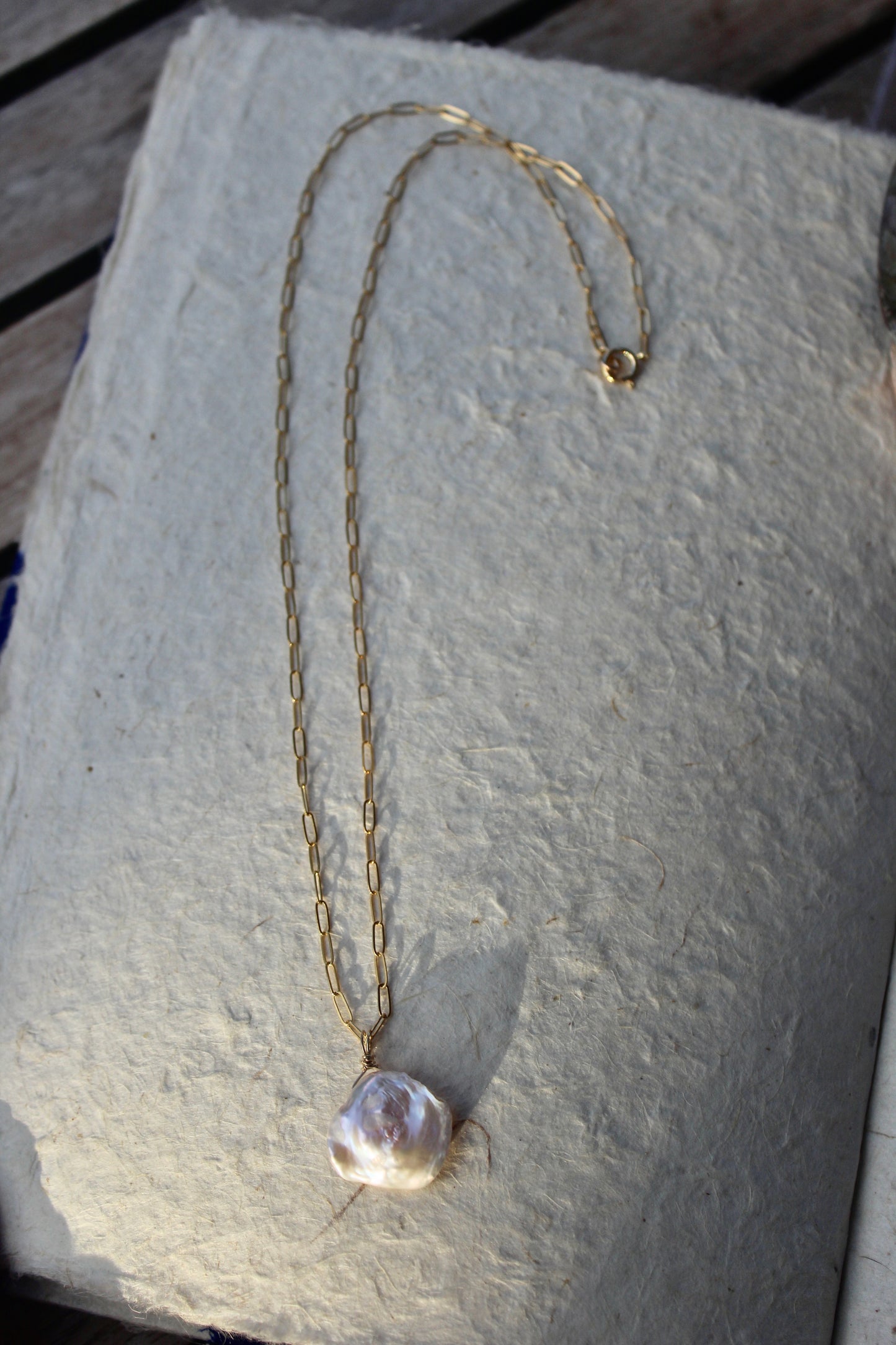 Large Keshi Pearl Necklace