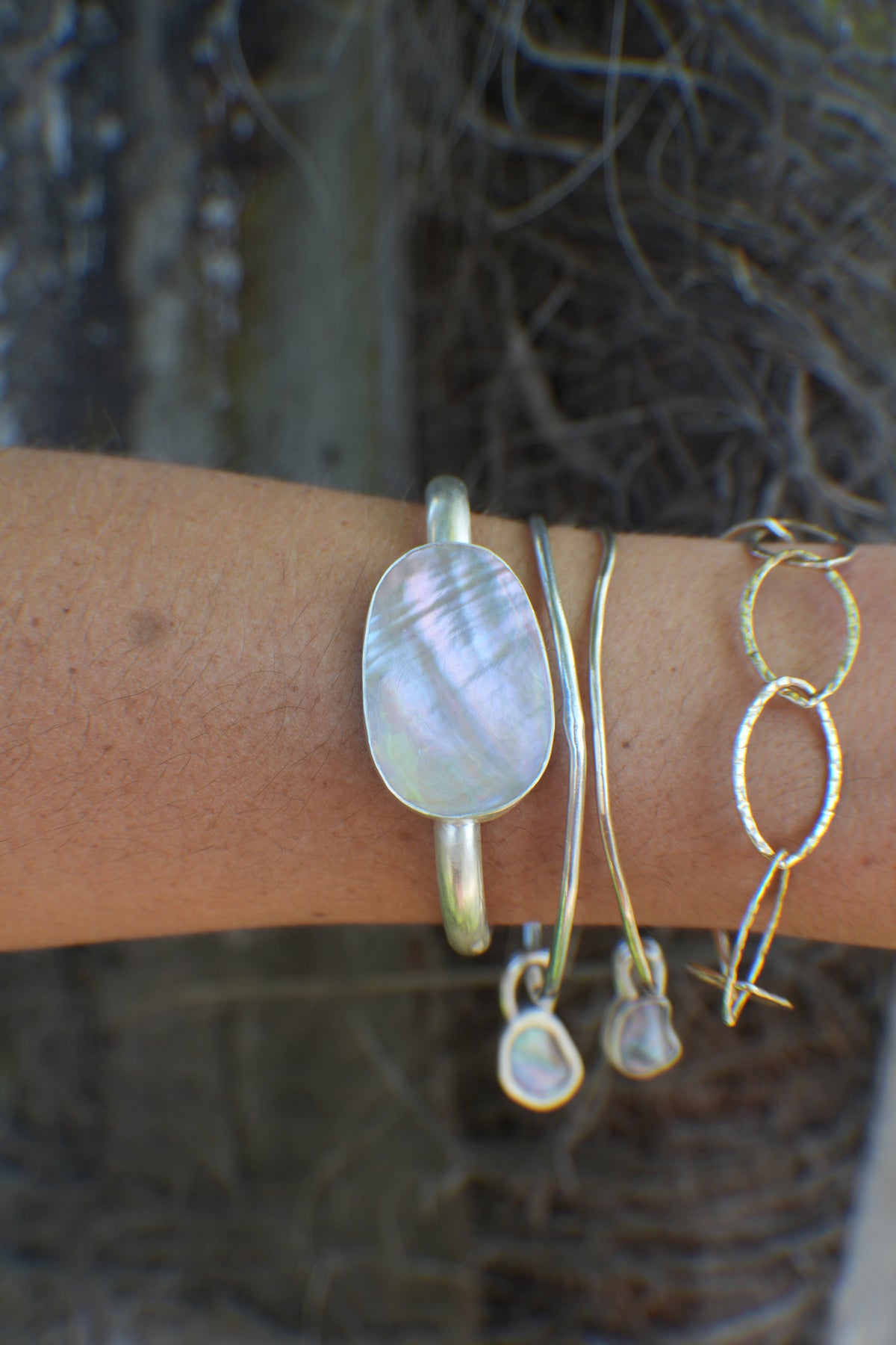 Abalone Cuff - thick band