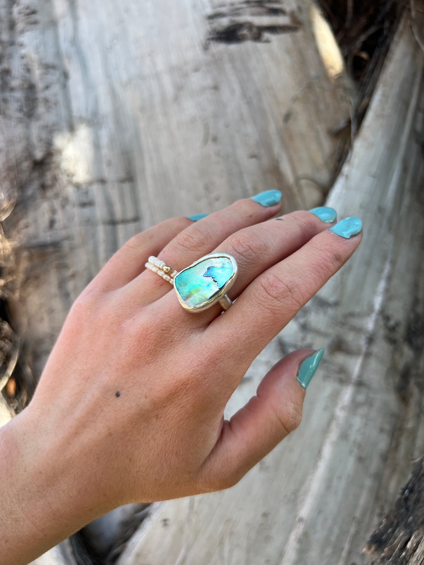 Abalone Ring - adjustable sizing
