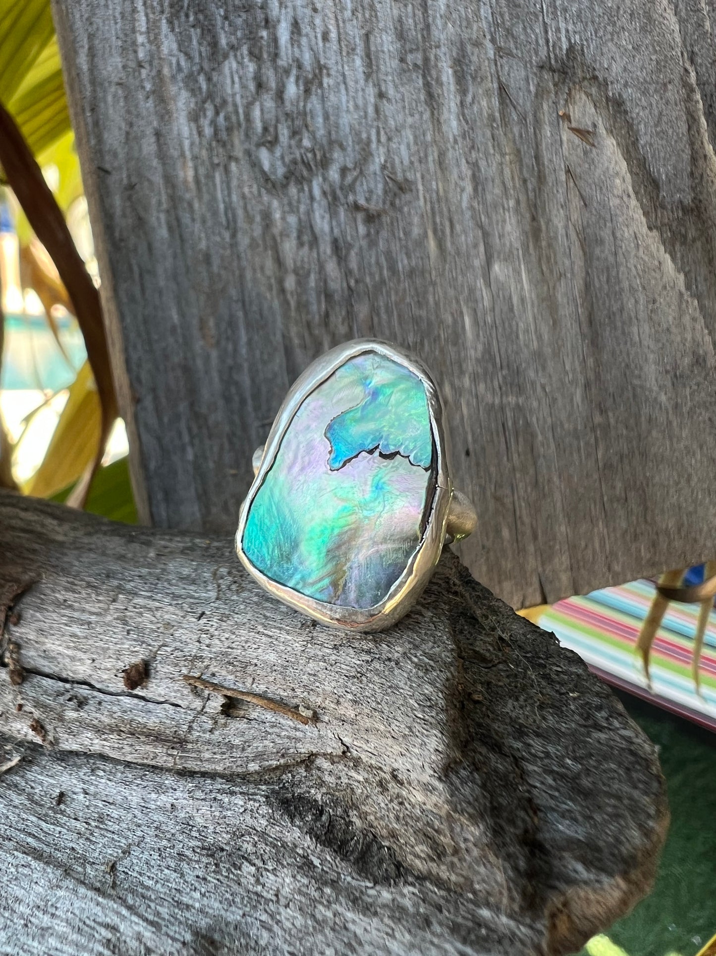 Abalone Ring - adjustable sizing