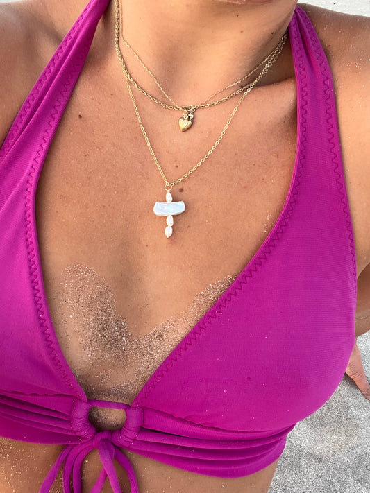 OG PEARL CROSS NECKLACE