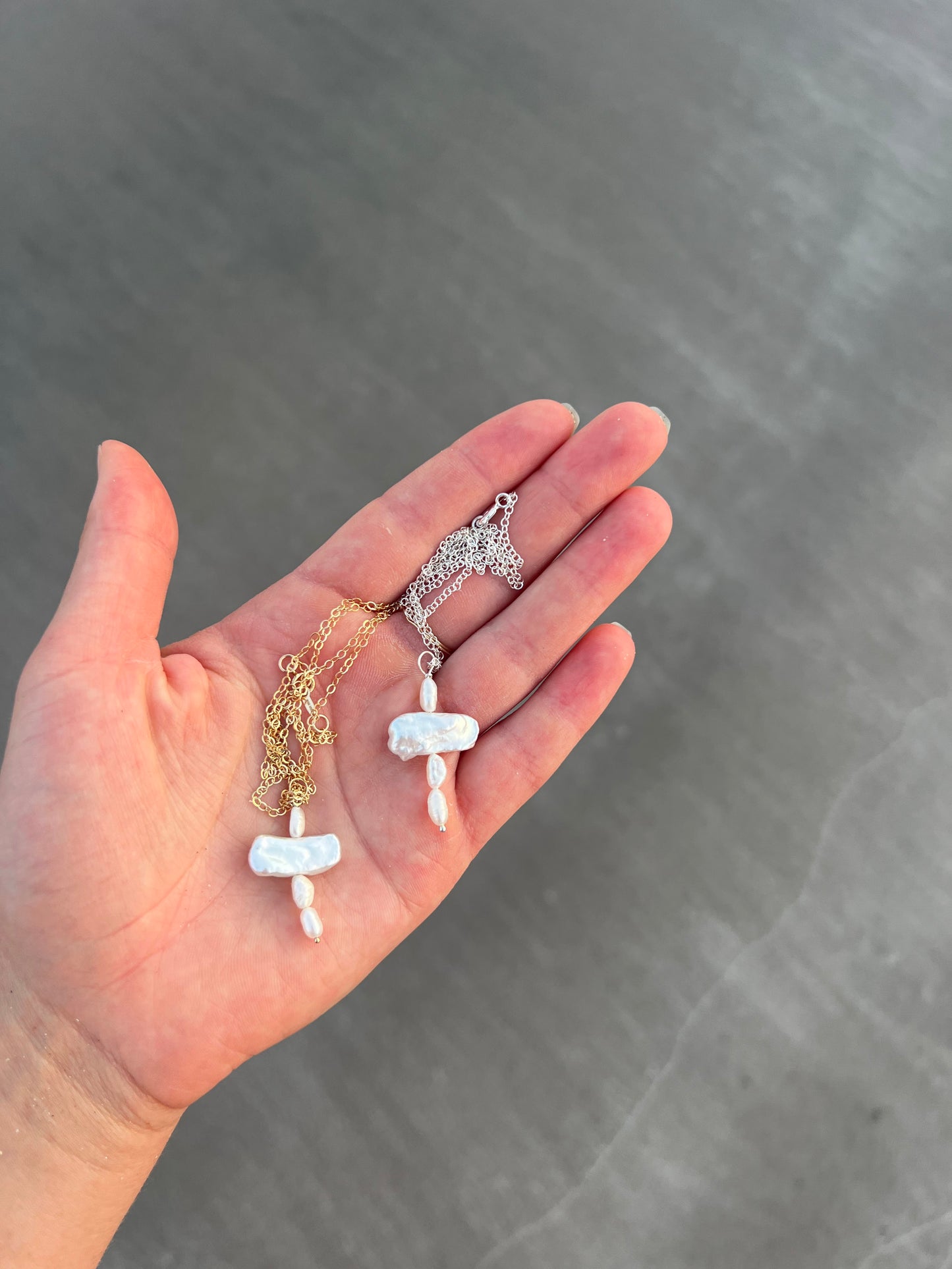 OG PEARL CROSS NECKLACE