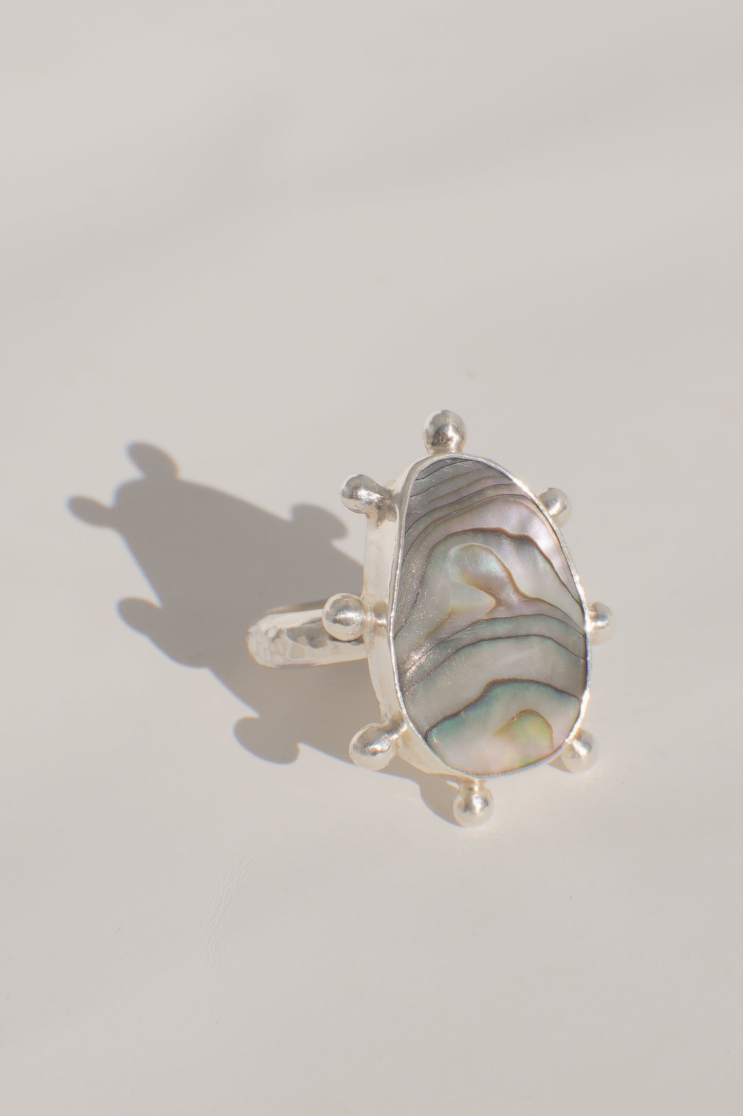 Abalone Dot Ring 8.5