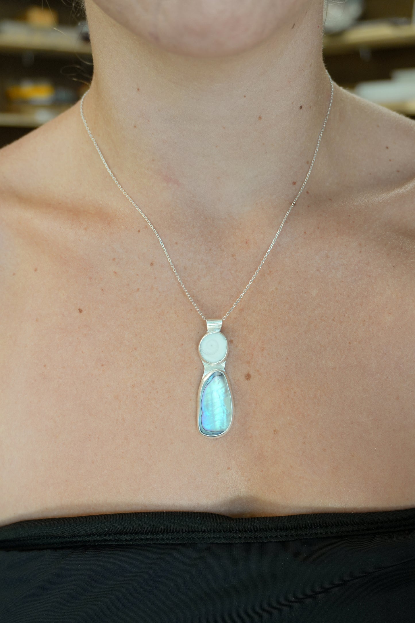 Operculum Abalone Pendant