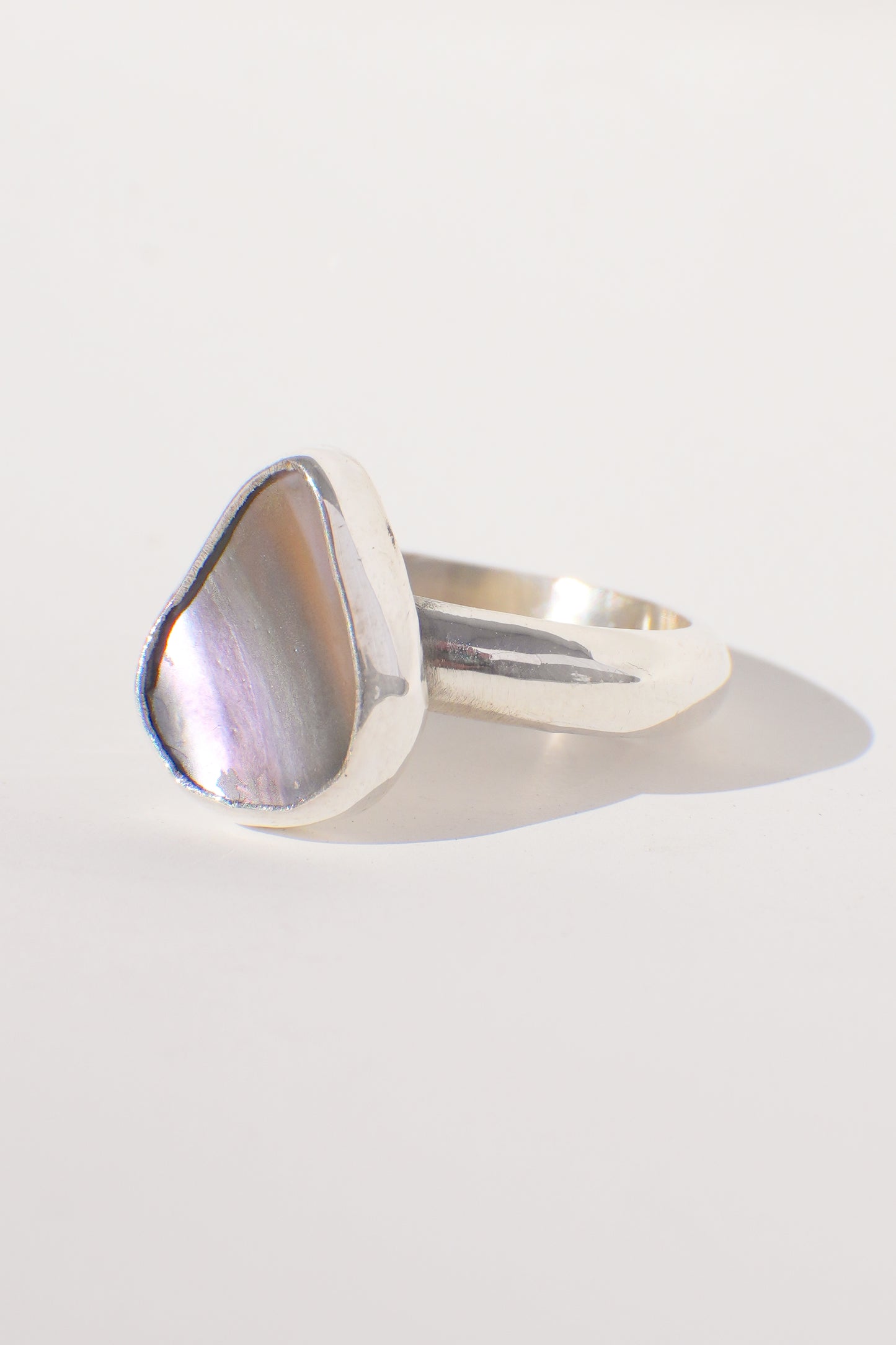 Chunky Band Abalone Ring 7