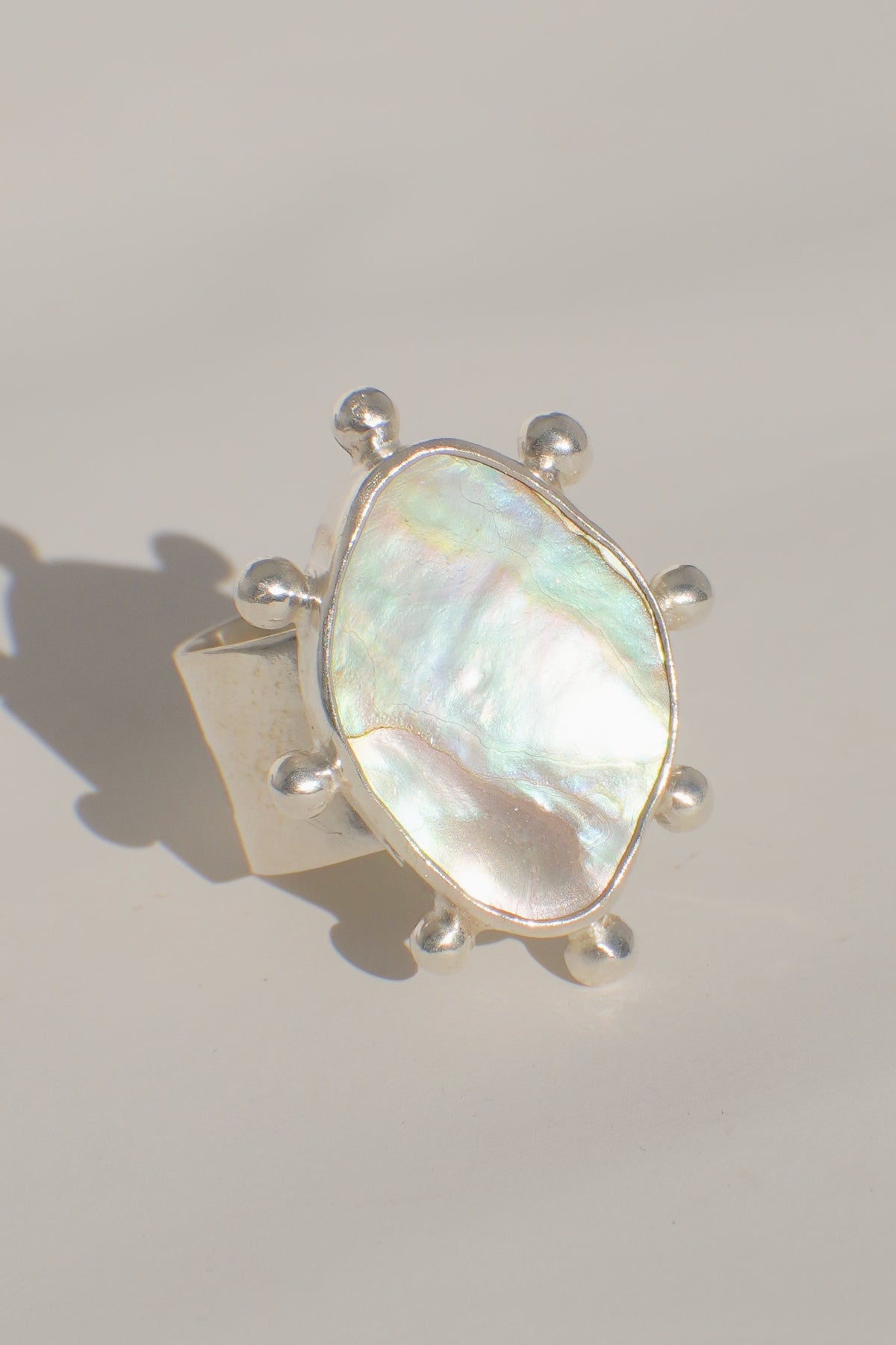 Abalone Dot Ring 7