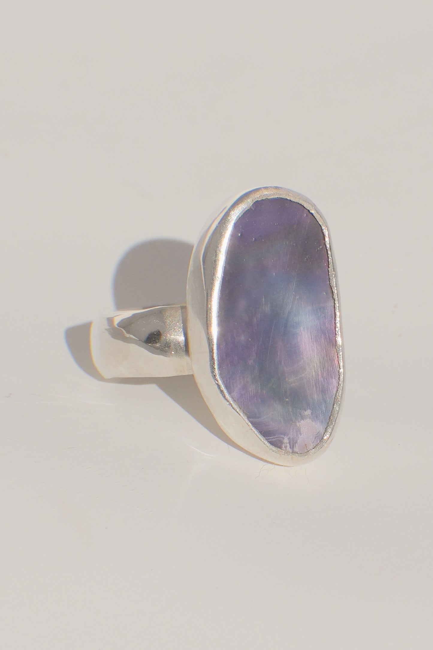 Chunky Band Abalone Ring 8