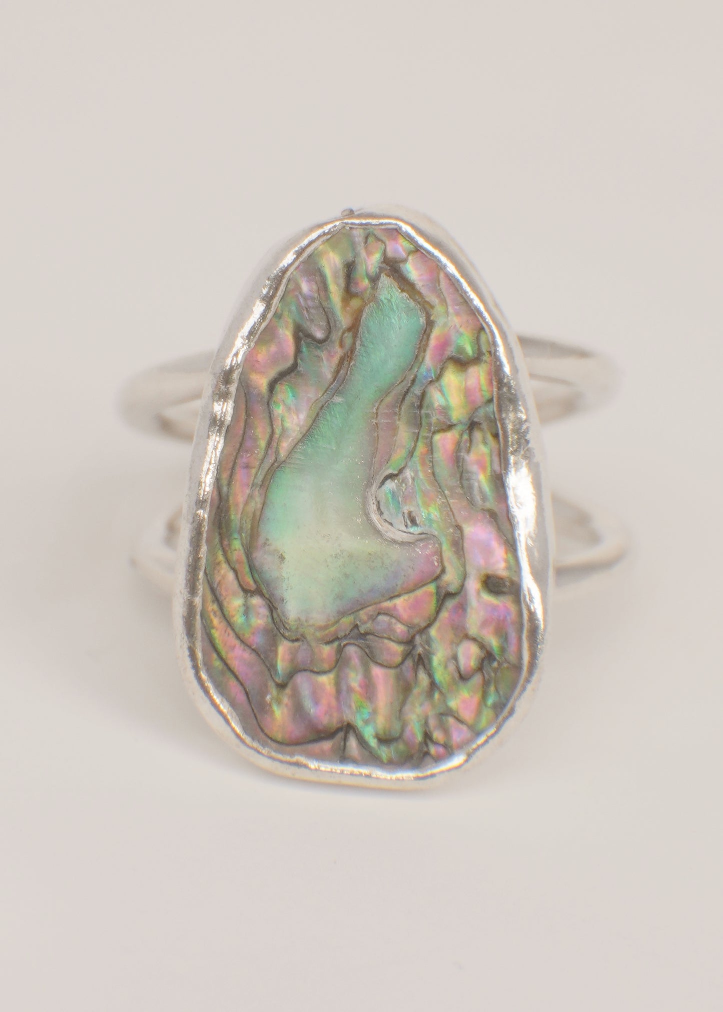 Abalone ring 8.75