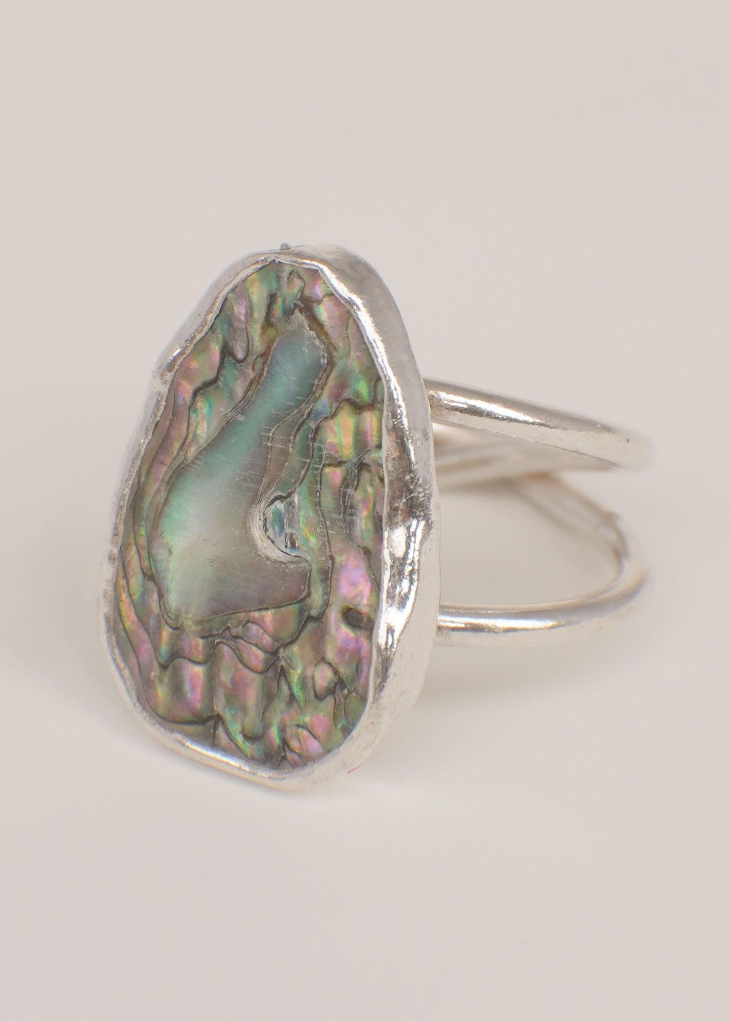 Abalone ring 8.75