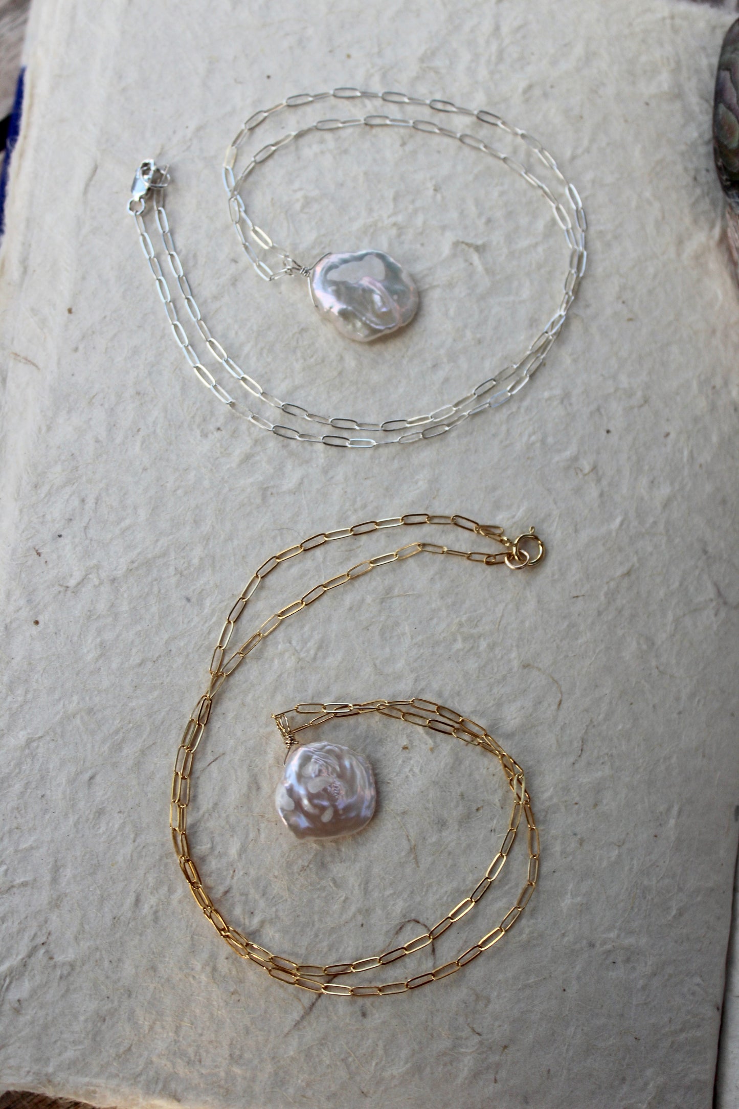 Large Keshi Pearl Necklace