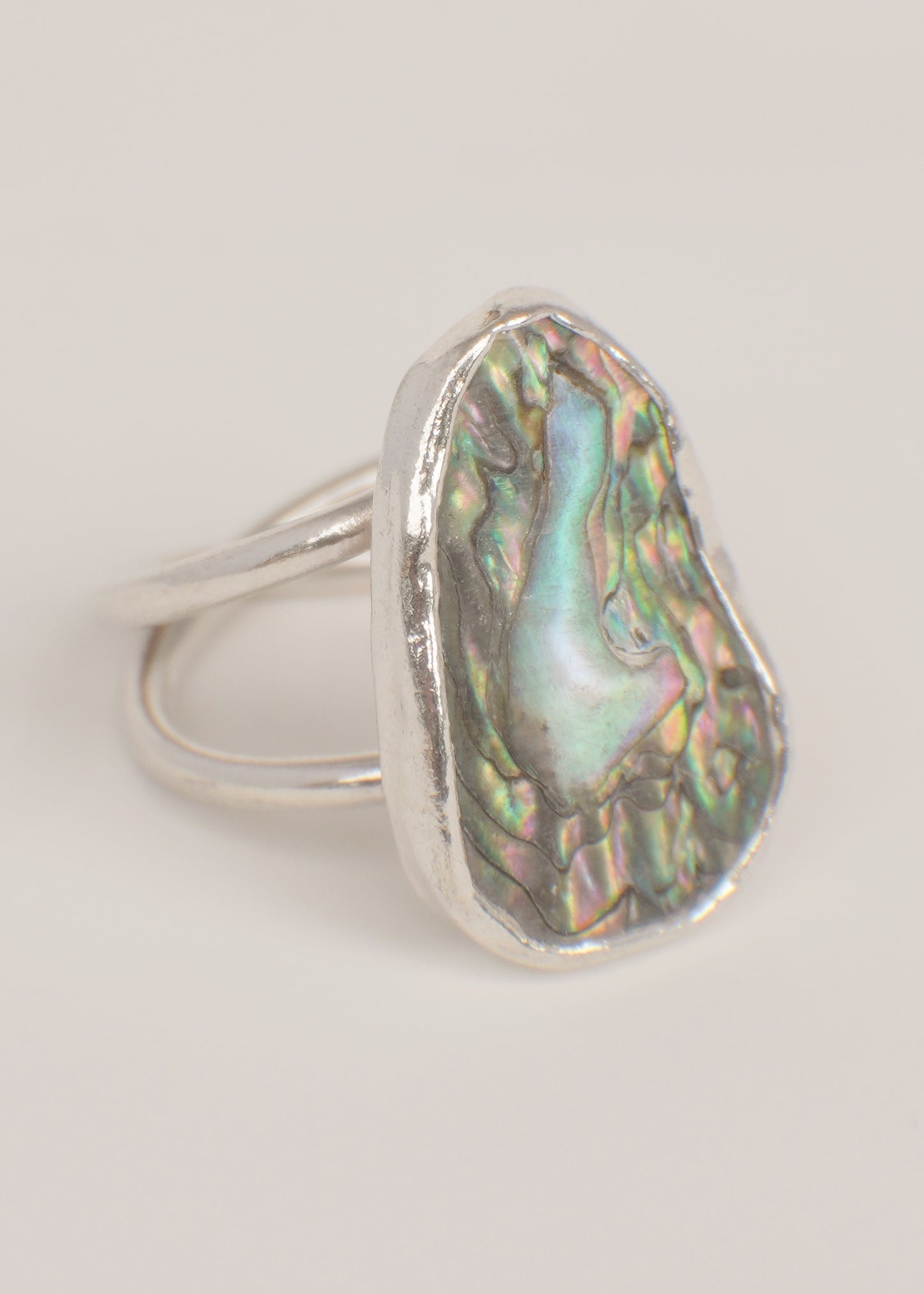 Abalone ring 8.75