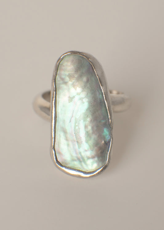 Abalone ring 7.75