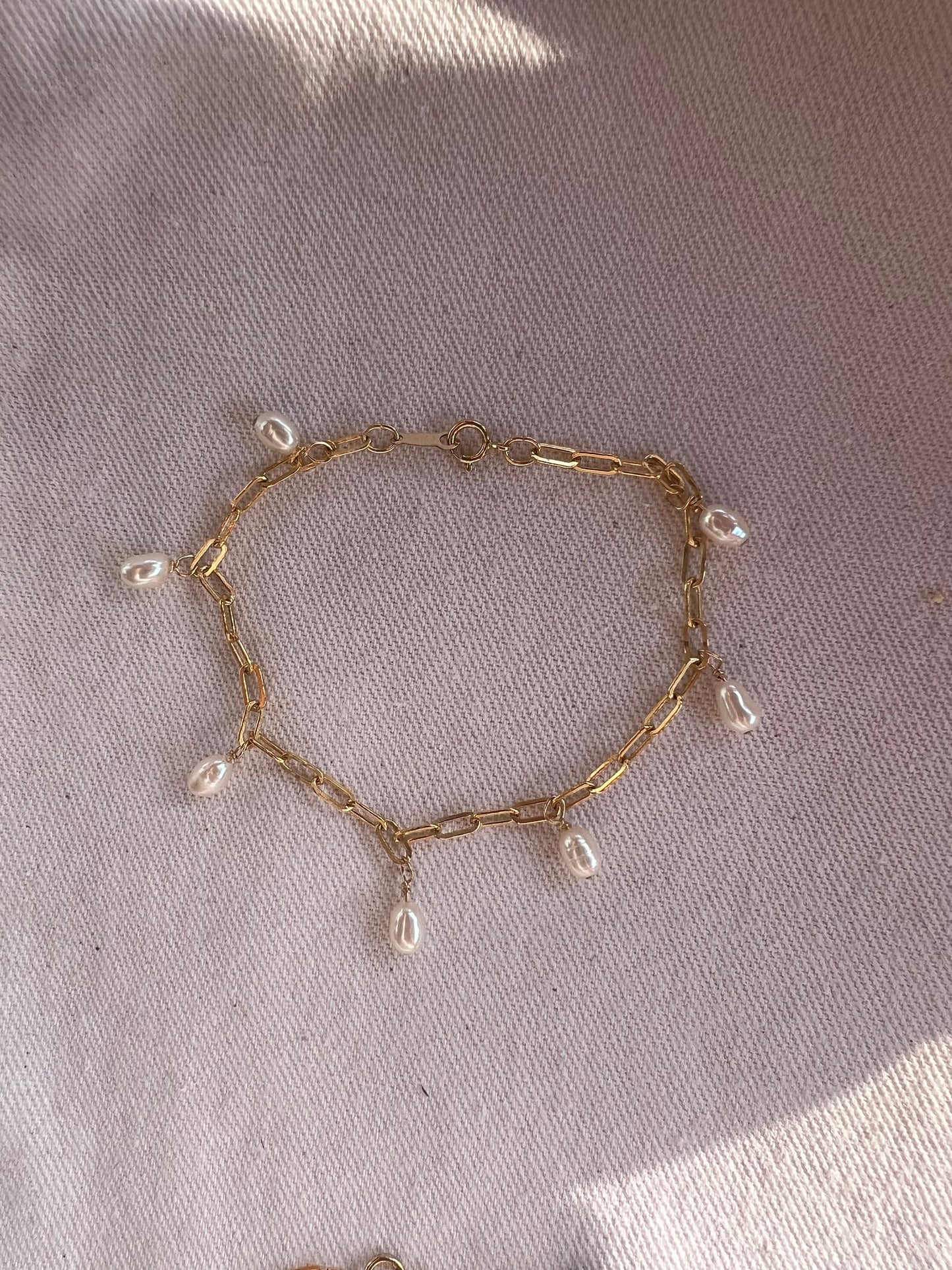 Pearl Charm Bracelet