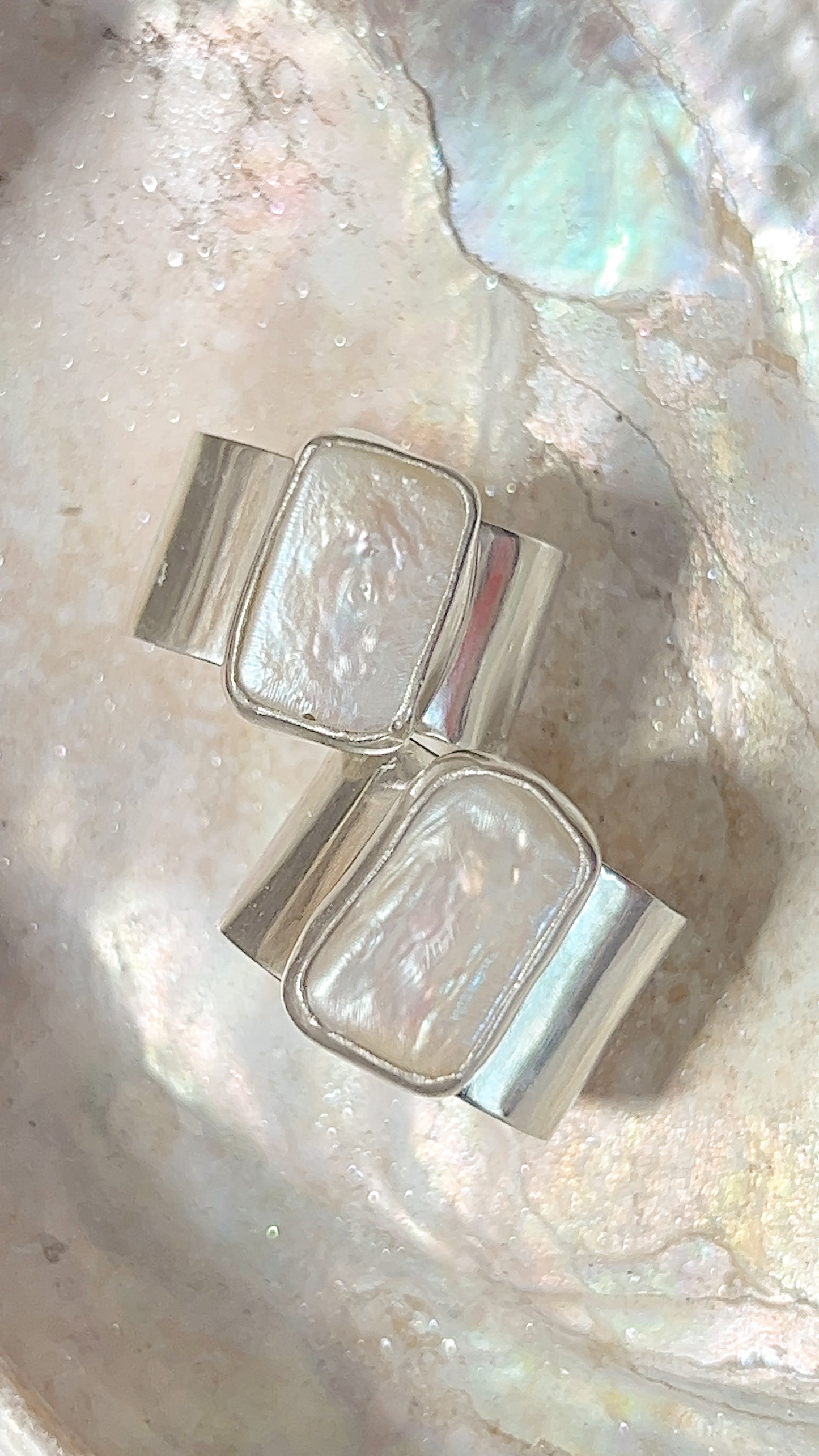 Wide Pearl Ring 7.5