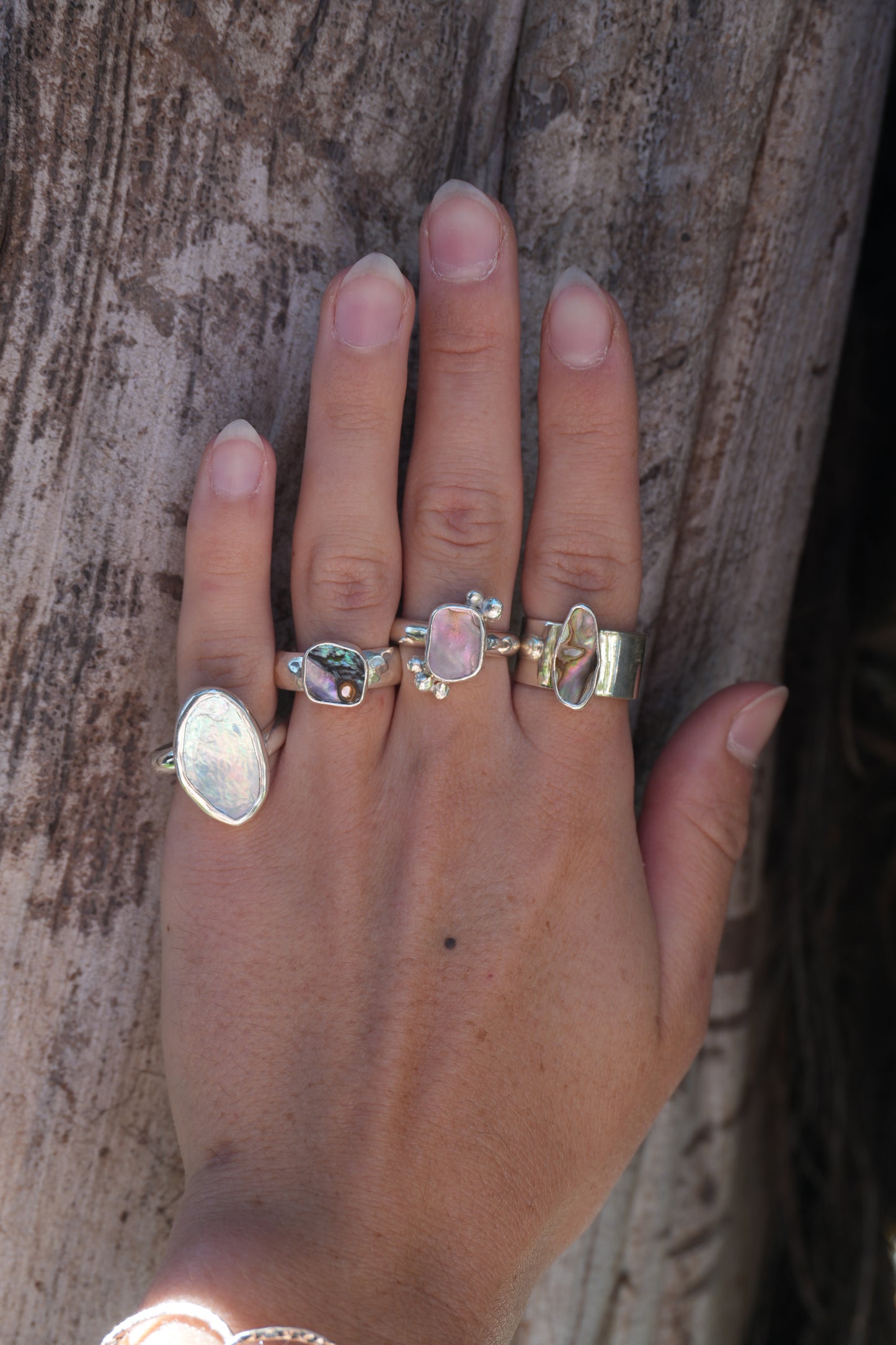 Abalone Dot Ring 7