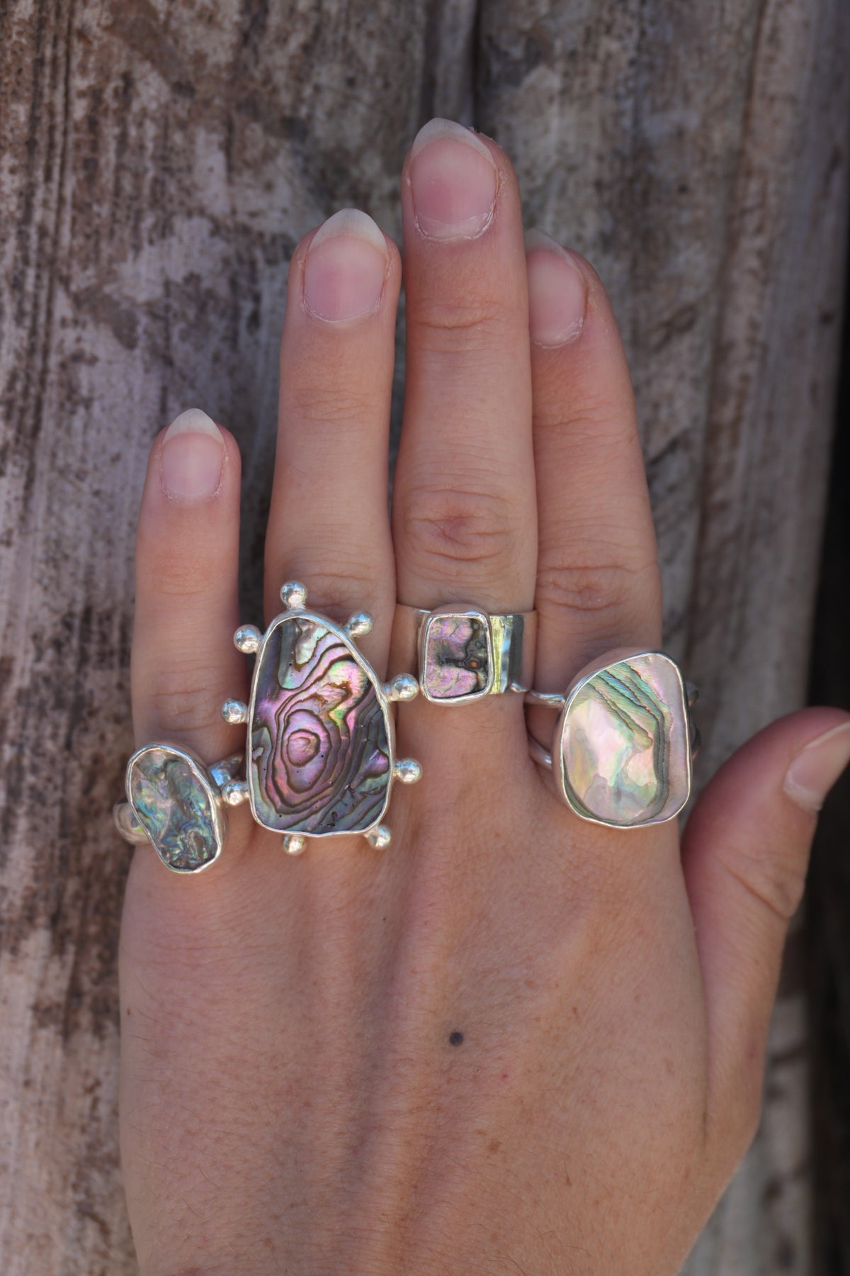 Abalone Dot Ring 6