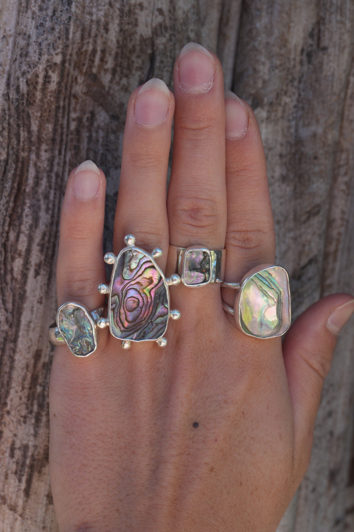 Abalone Dot Ring 6