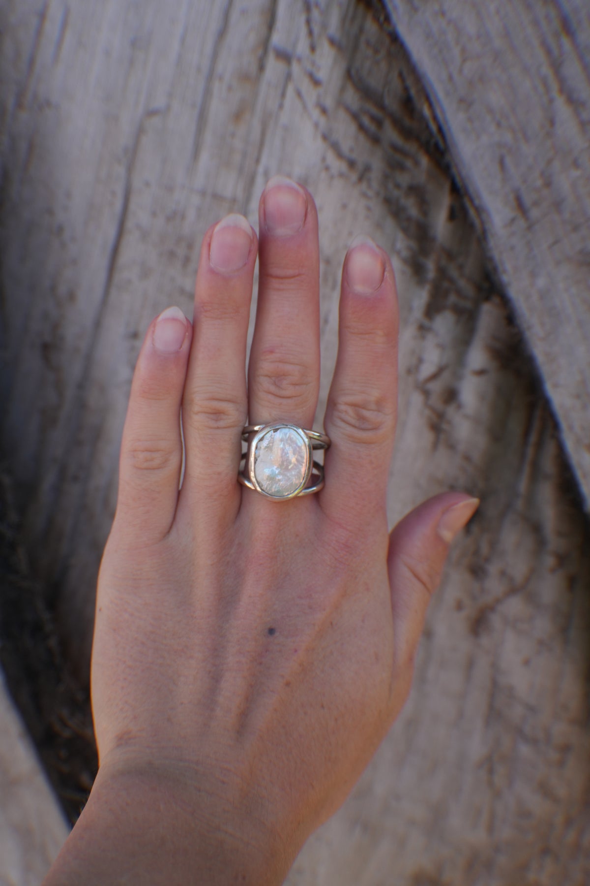 Double Band Pearl Ring Size 11