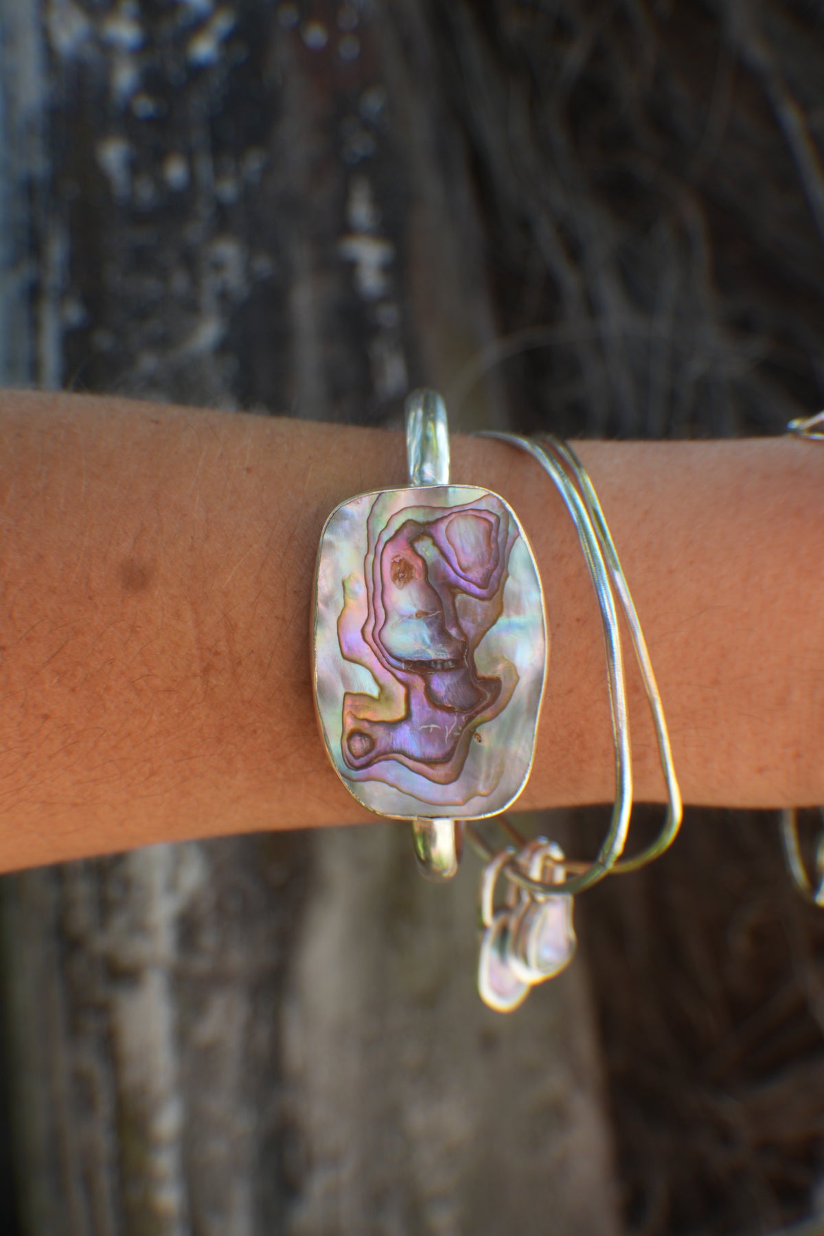 Abalone Cuff - thick band
