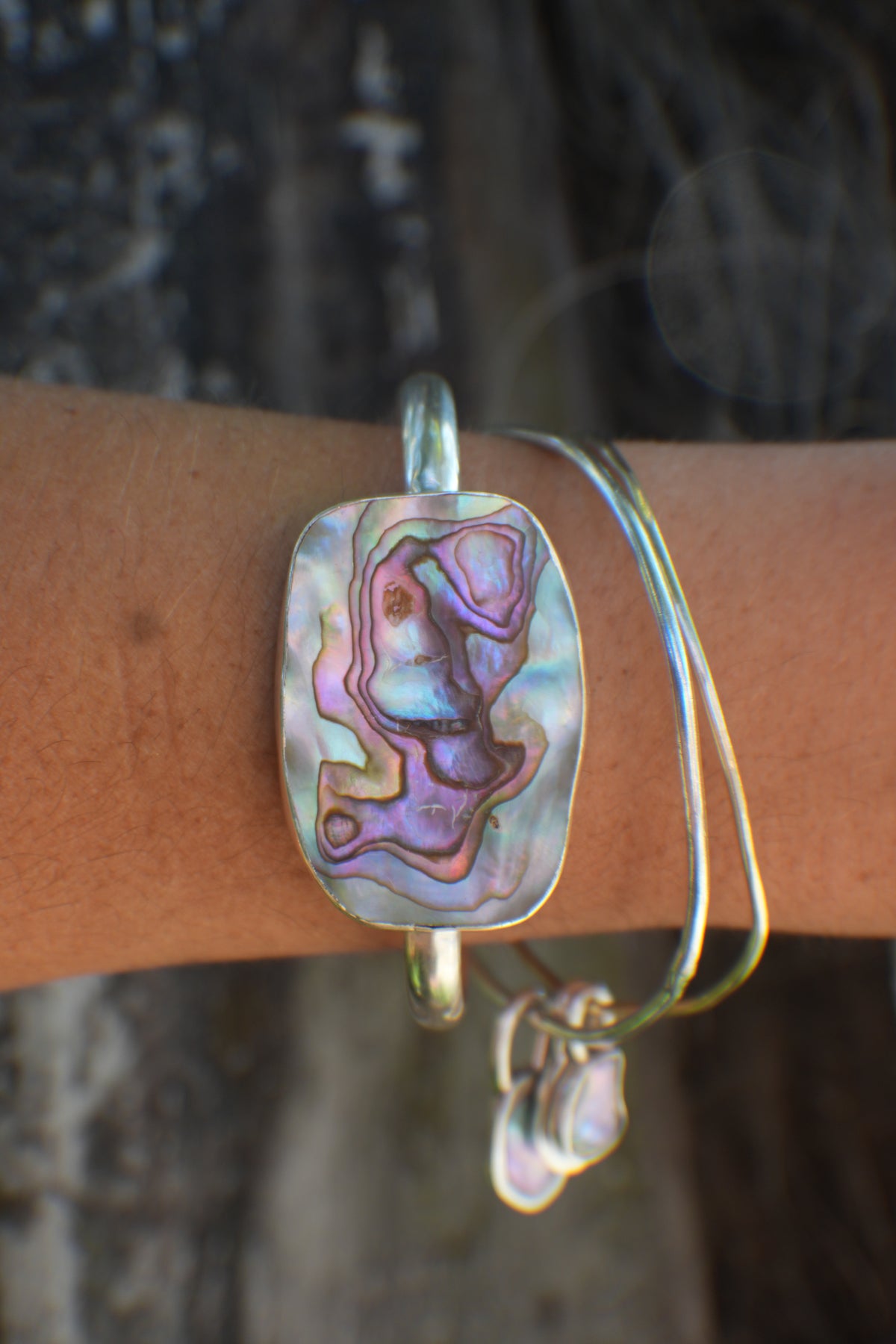 Abalone Cuff - thick band