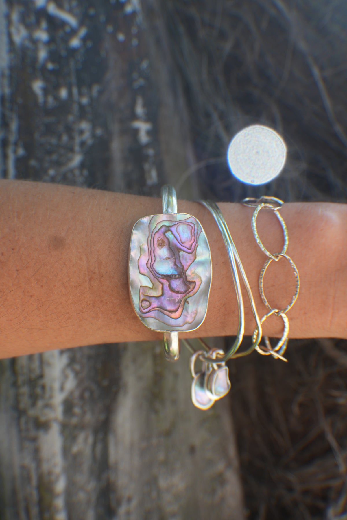 Abalone Cuff - thick band
