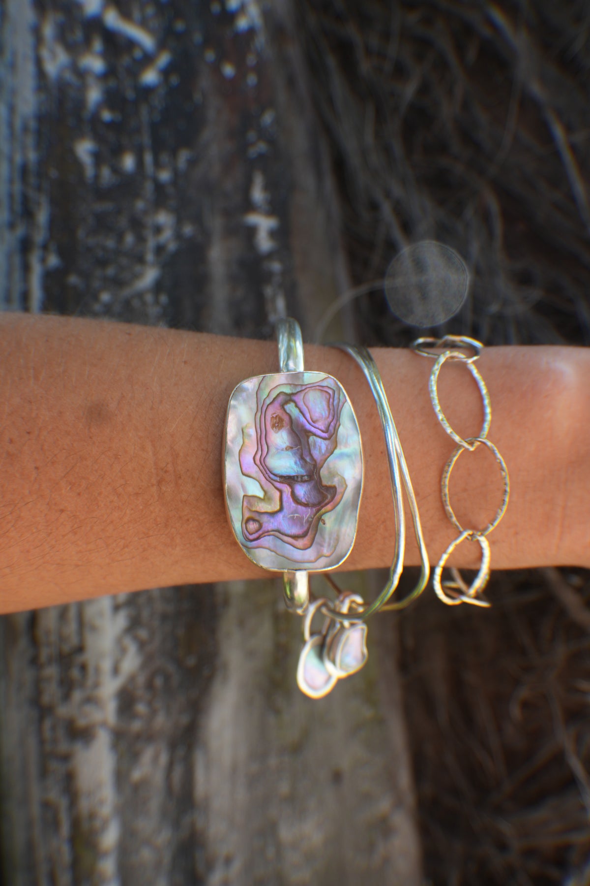 Abalone Cuff - thick band