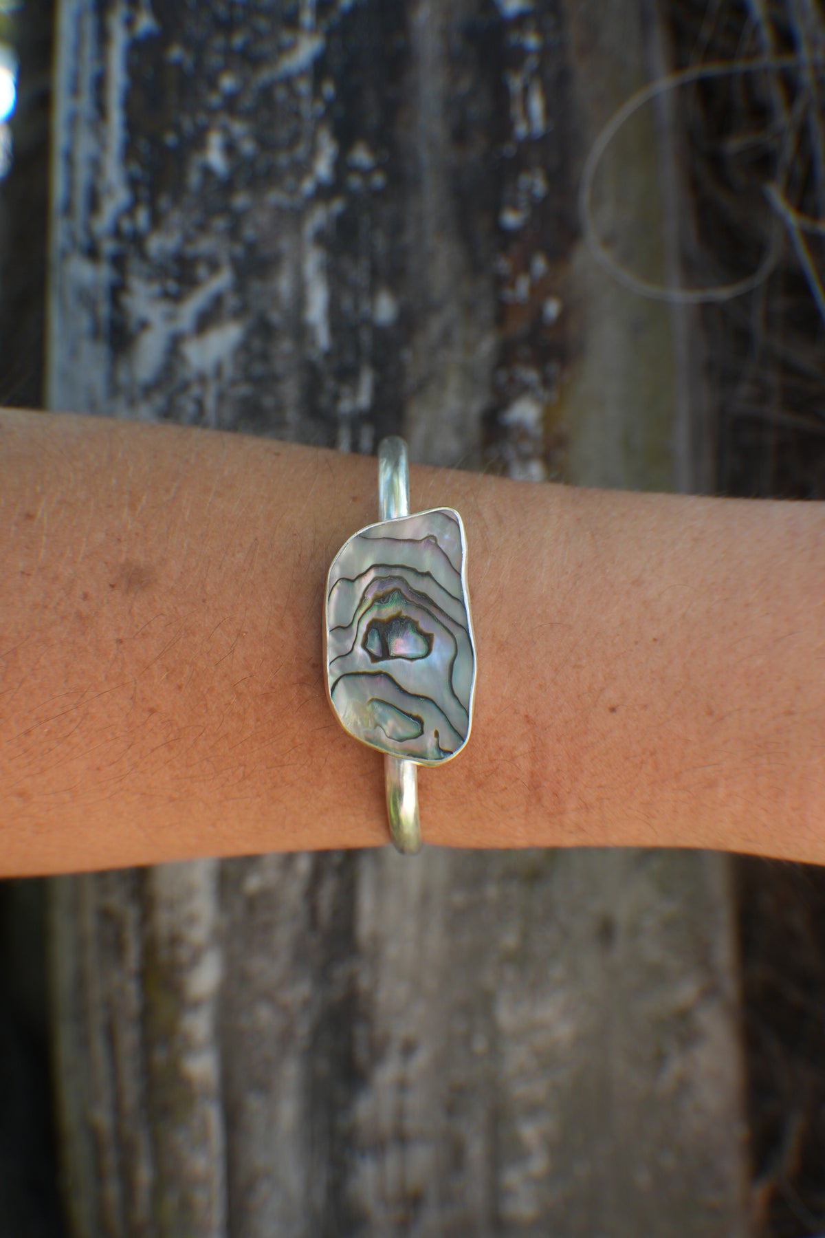 Abalone Cuff - thin band