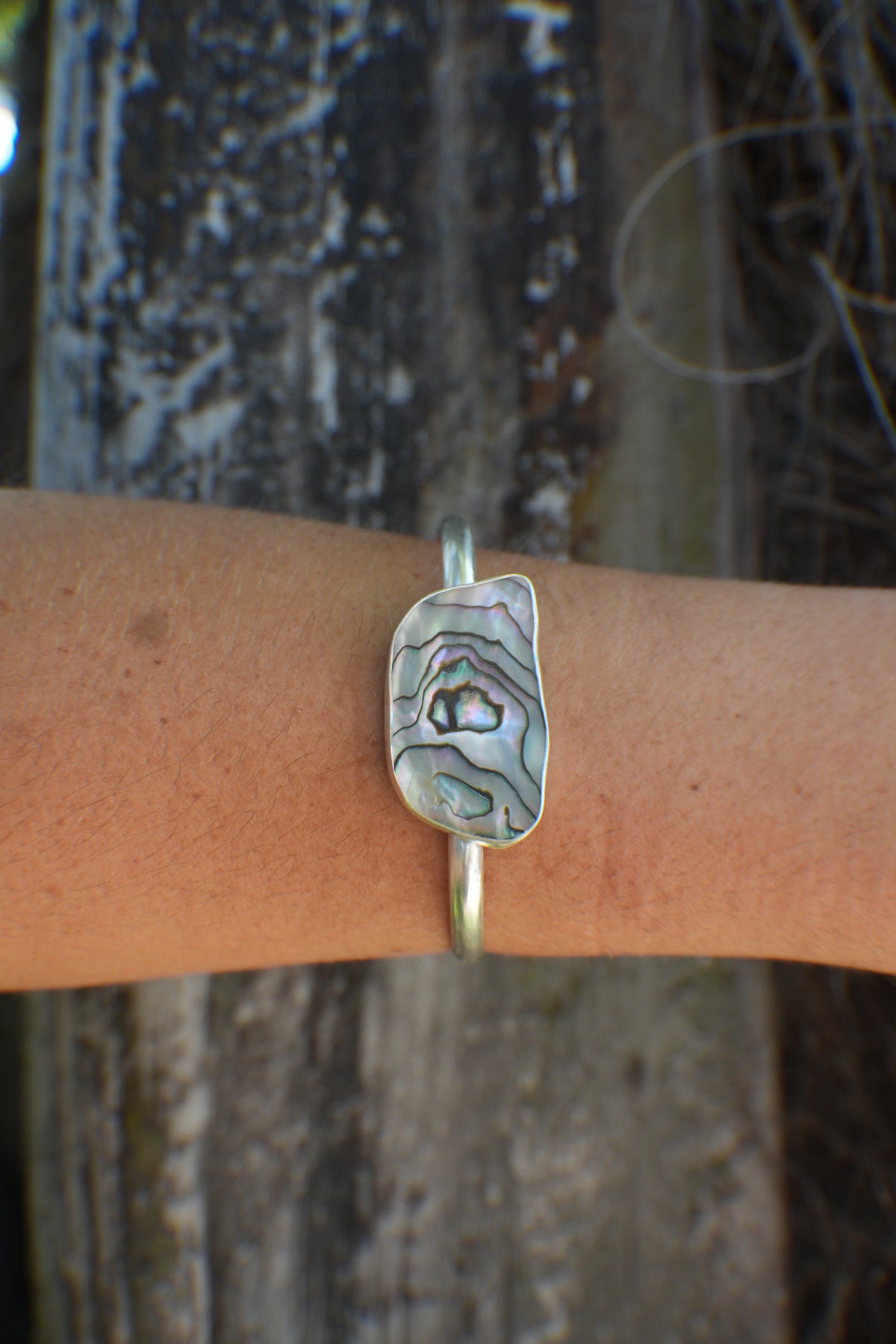 Abalone Cuff - thin band