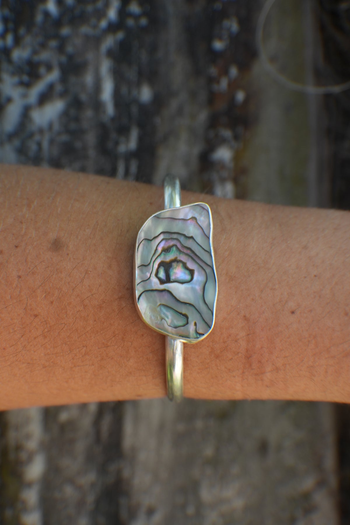 Abalone Cuff - thin band