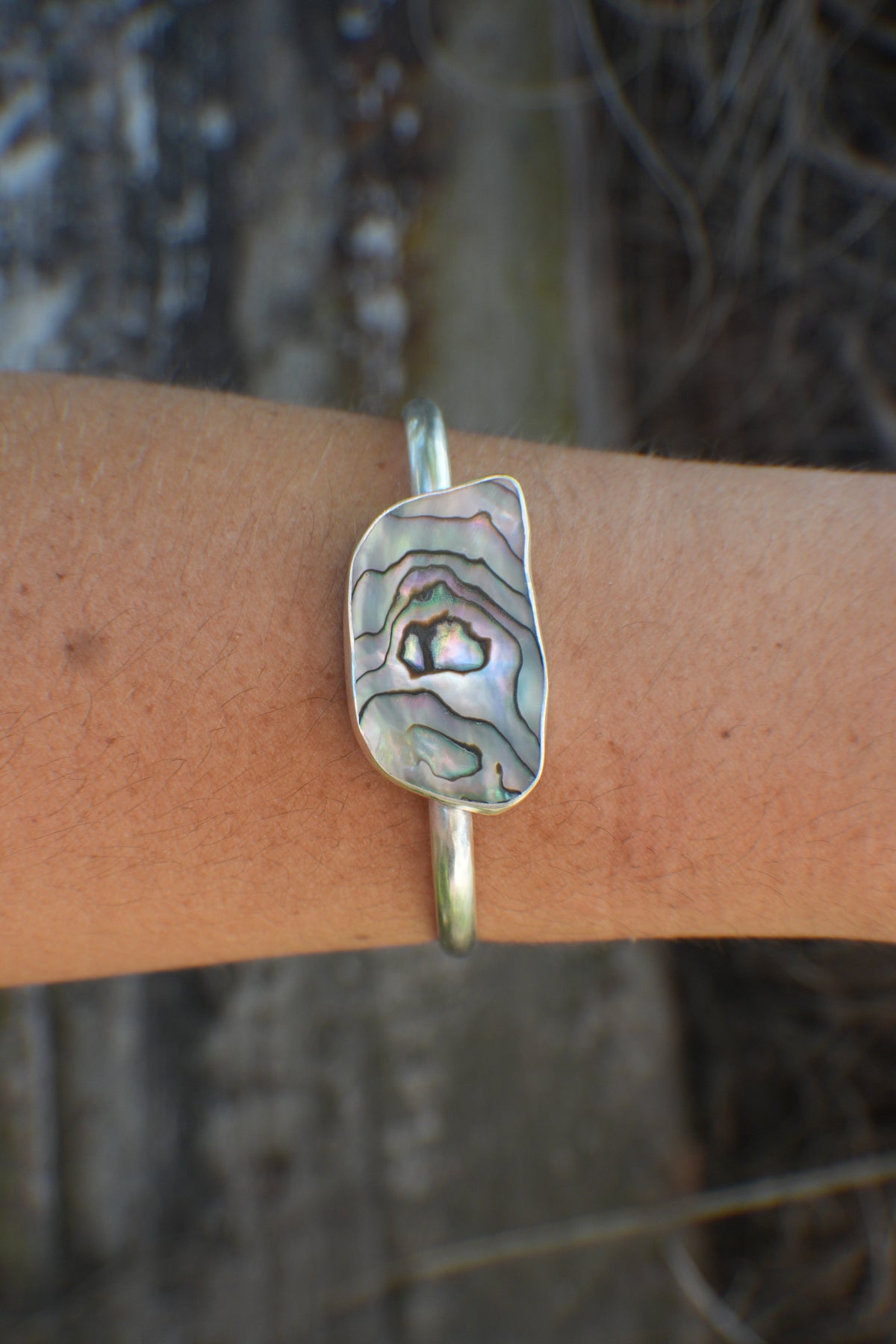 Abalone Cuff - thin band