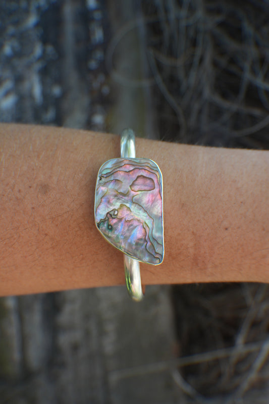 Abalone Cuff - thick band