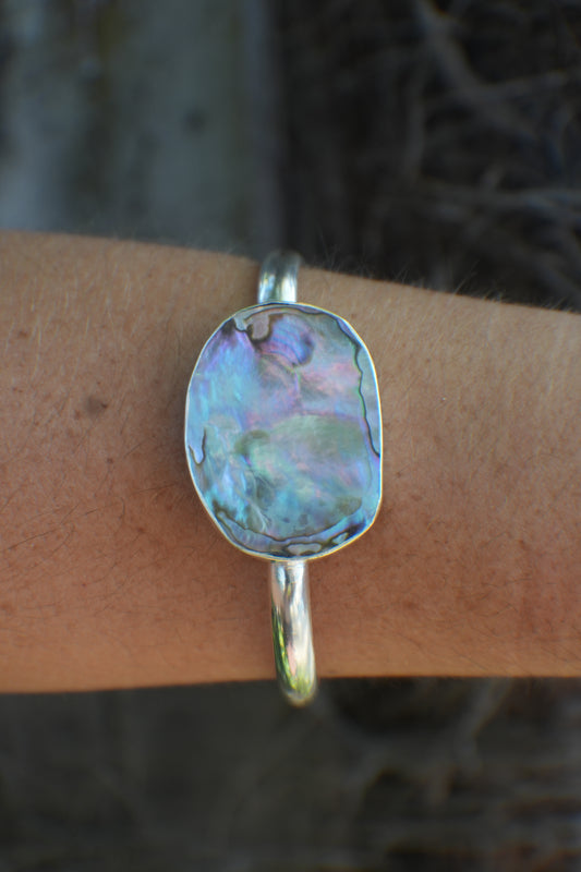 Abalone Cuff - thick band