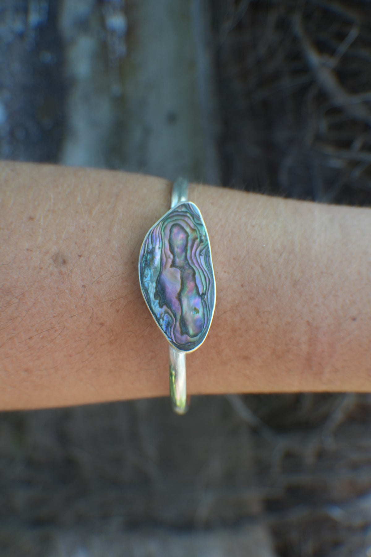 Abalone Cuff - thin band