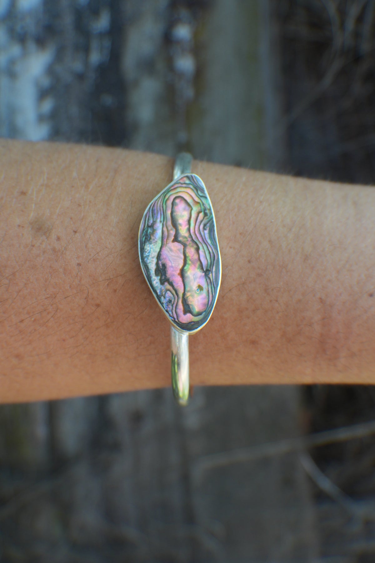 Abalone Cuff - thin band