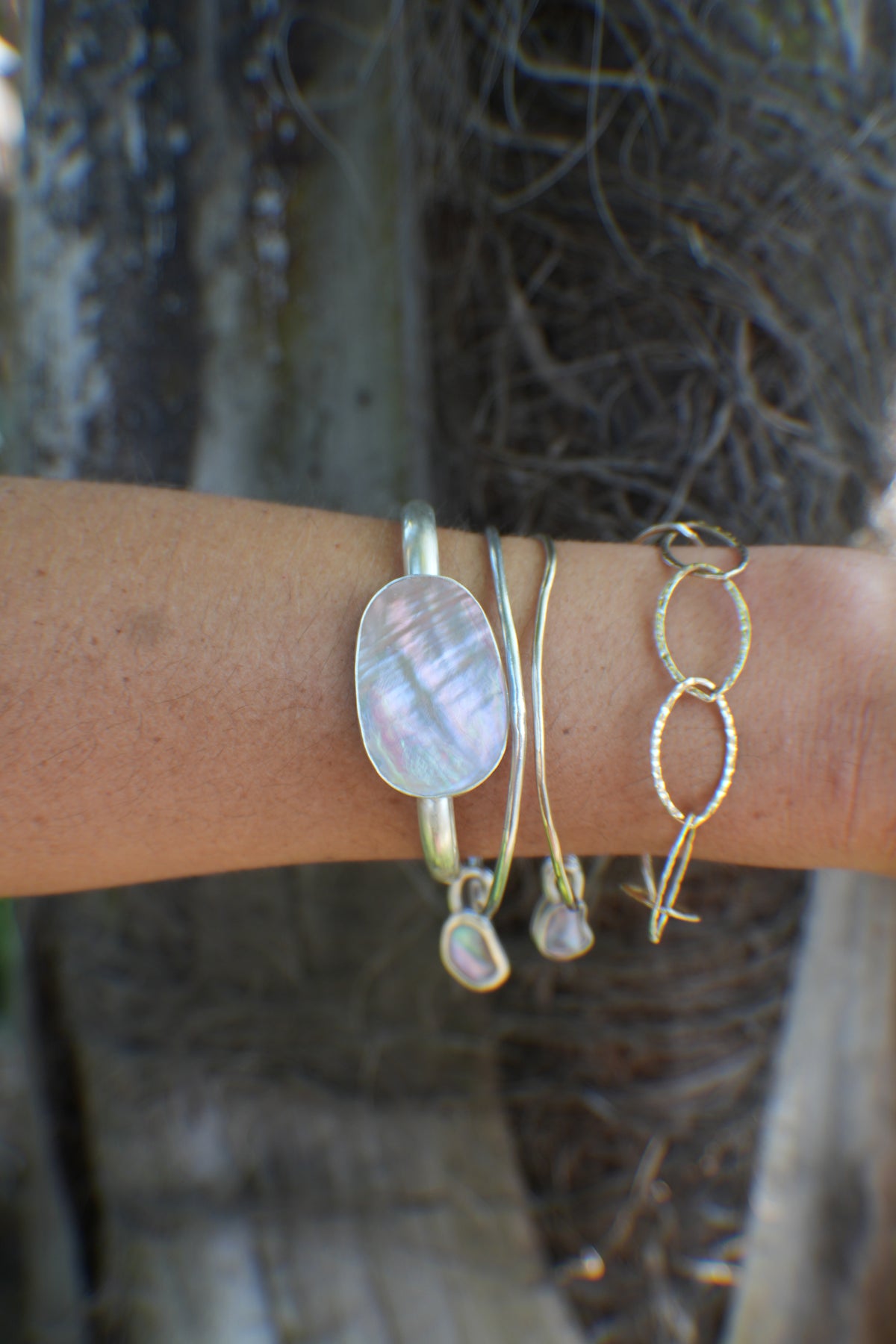 Abalone Cuff - thick band
