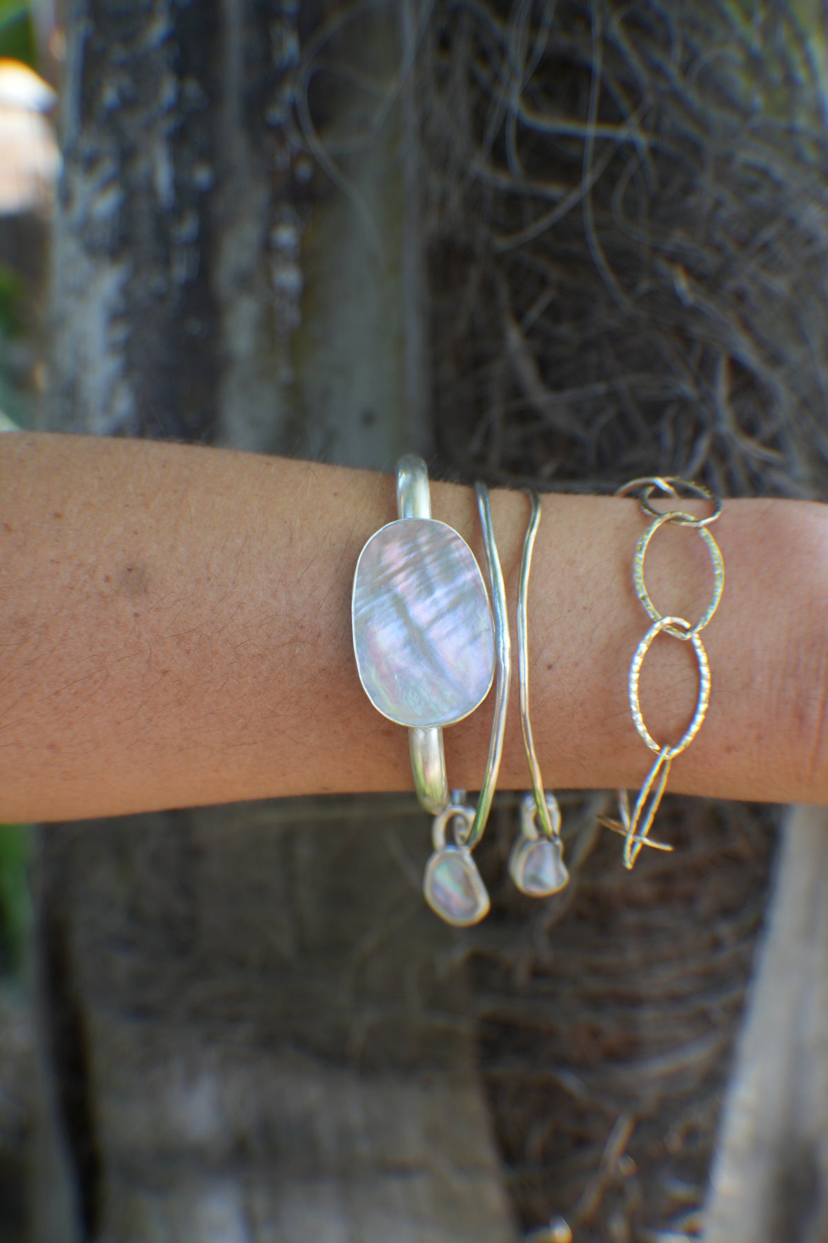 Abalone Cuff - thick band