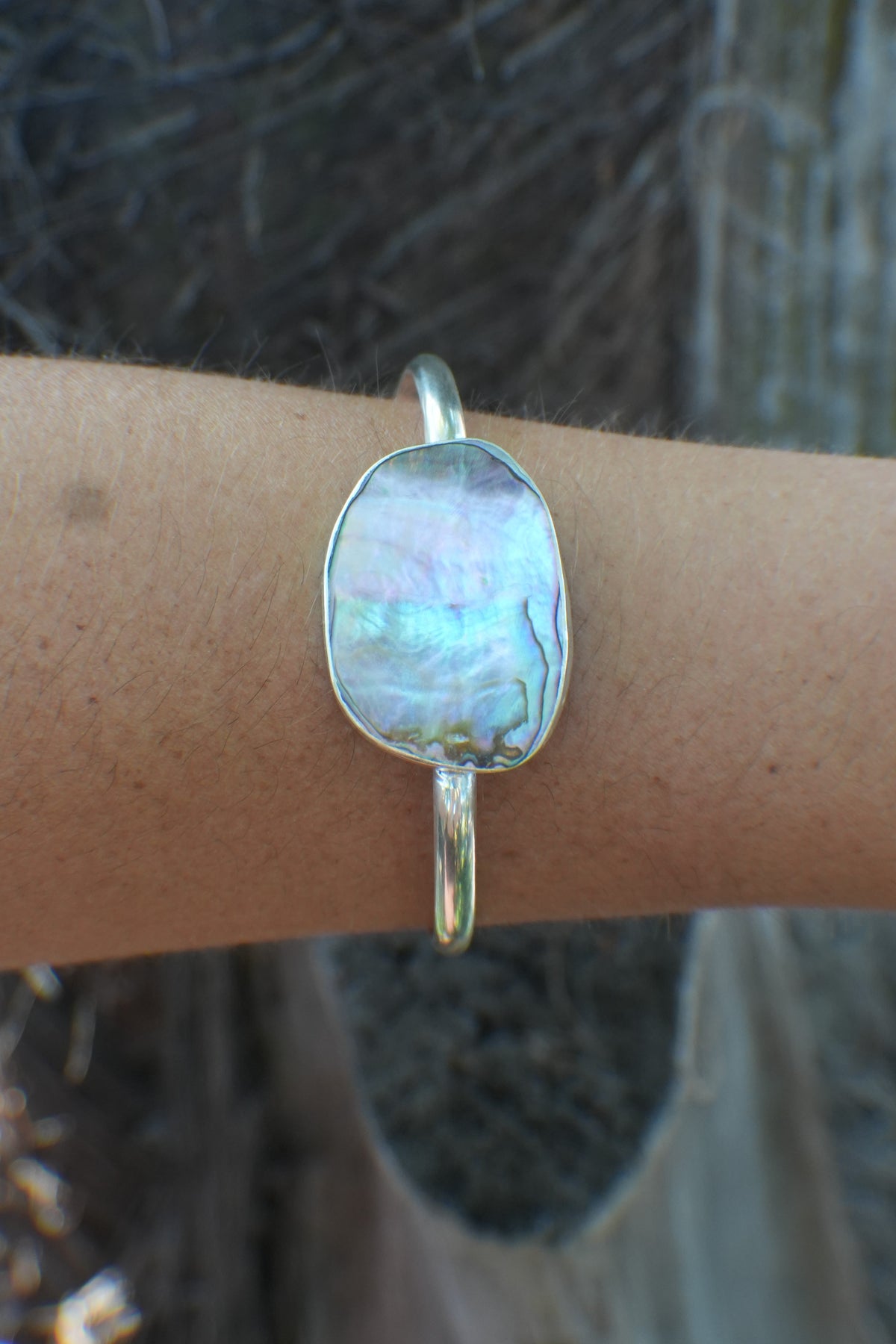 Abalone Cuff - thin band