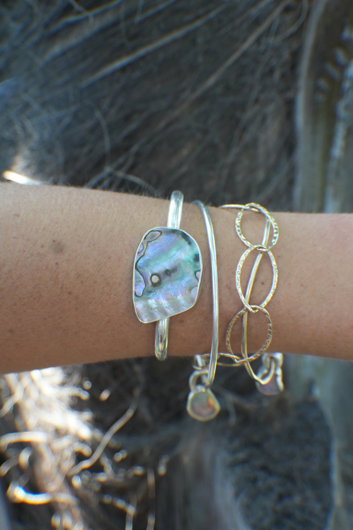 Abalone Cuff - thin band