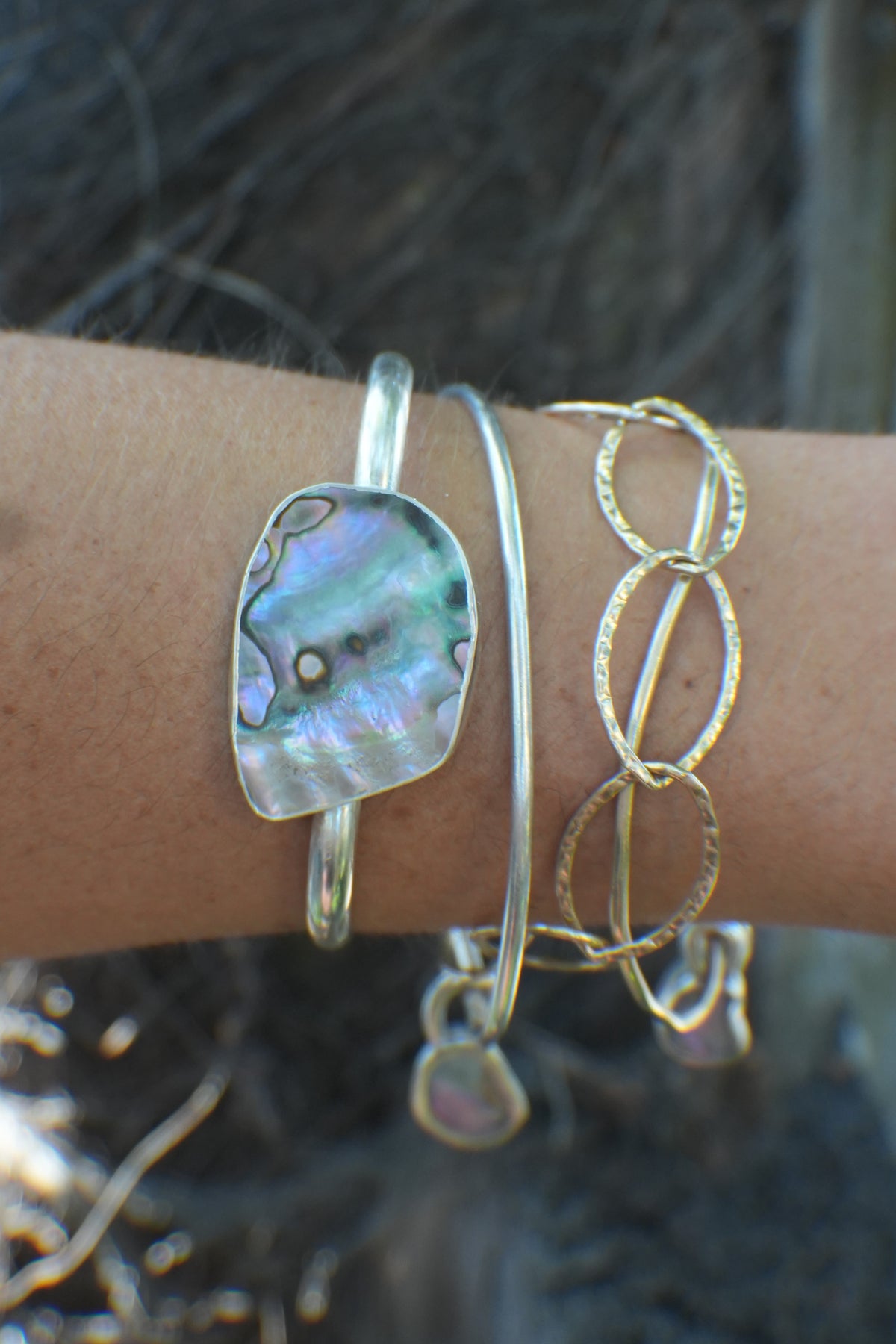 Abalone Cuff - thin band