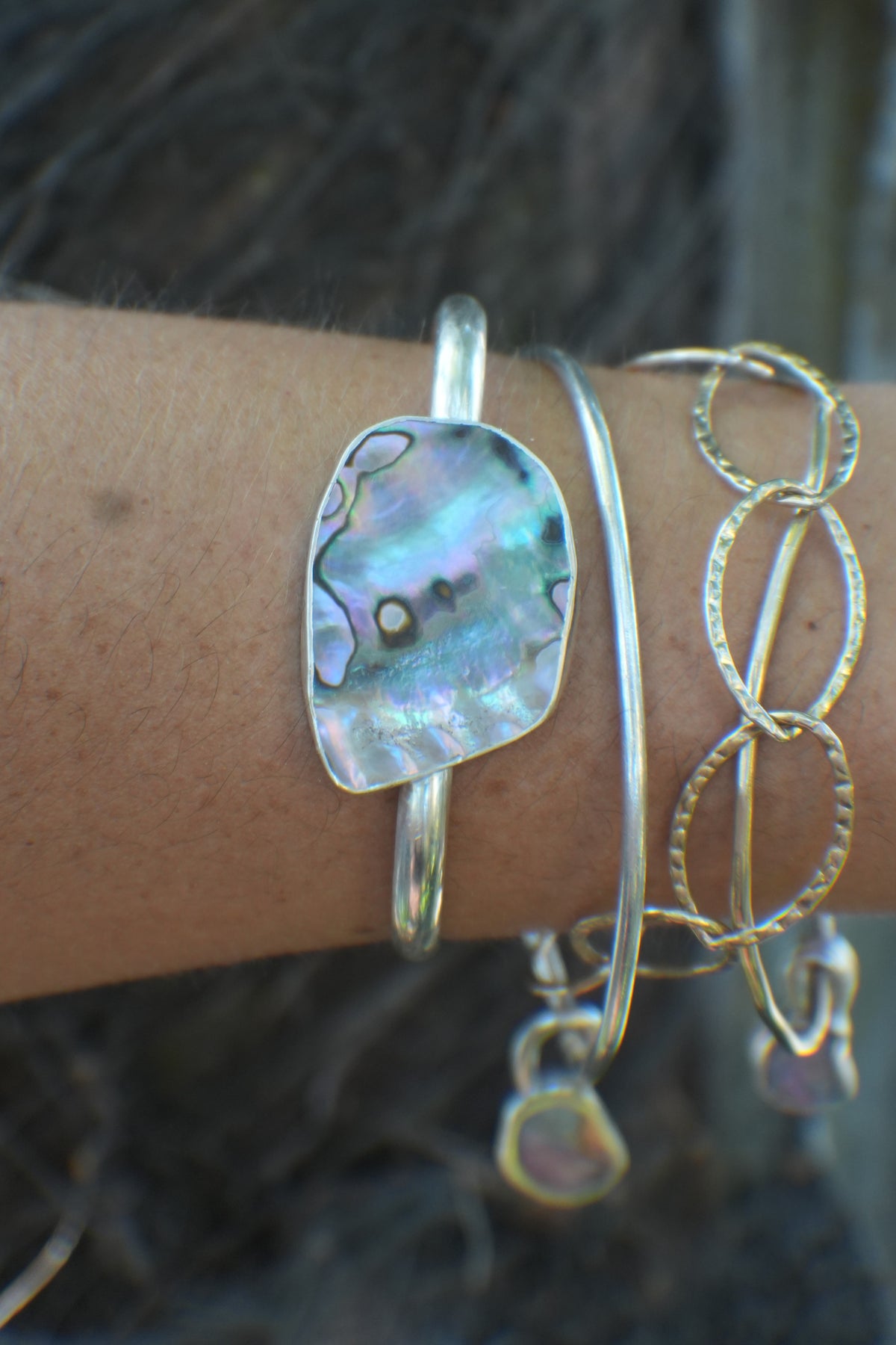 Abalone Cuff - thin band