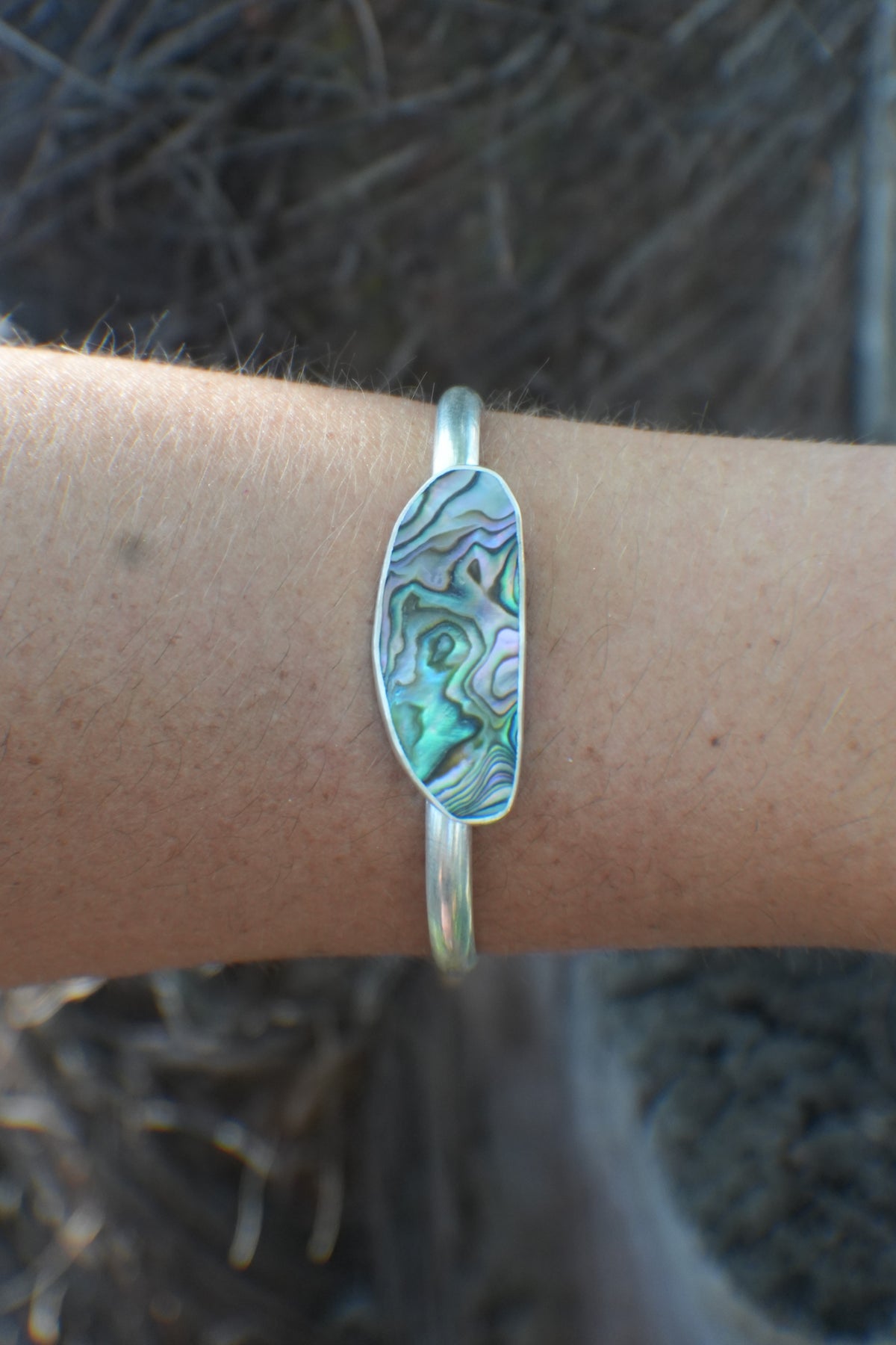 Abalone Cuff - thin band
