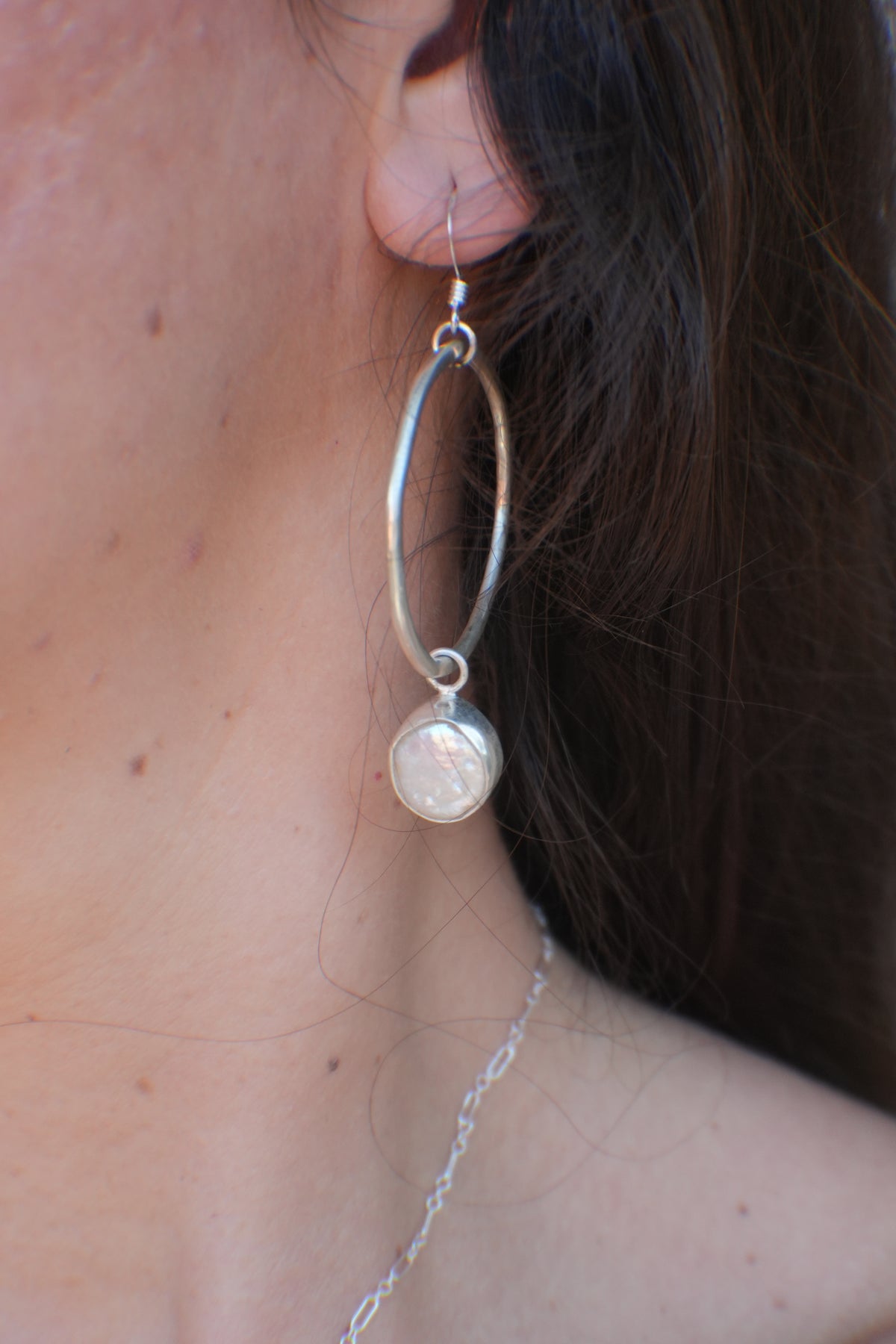 The Pearl Hoops - Large