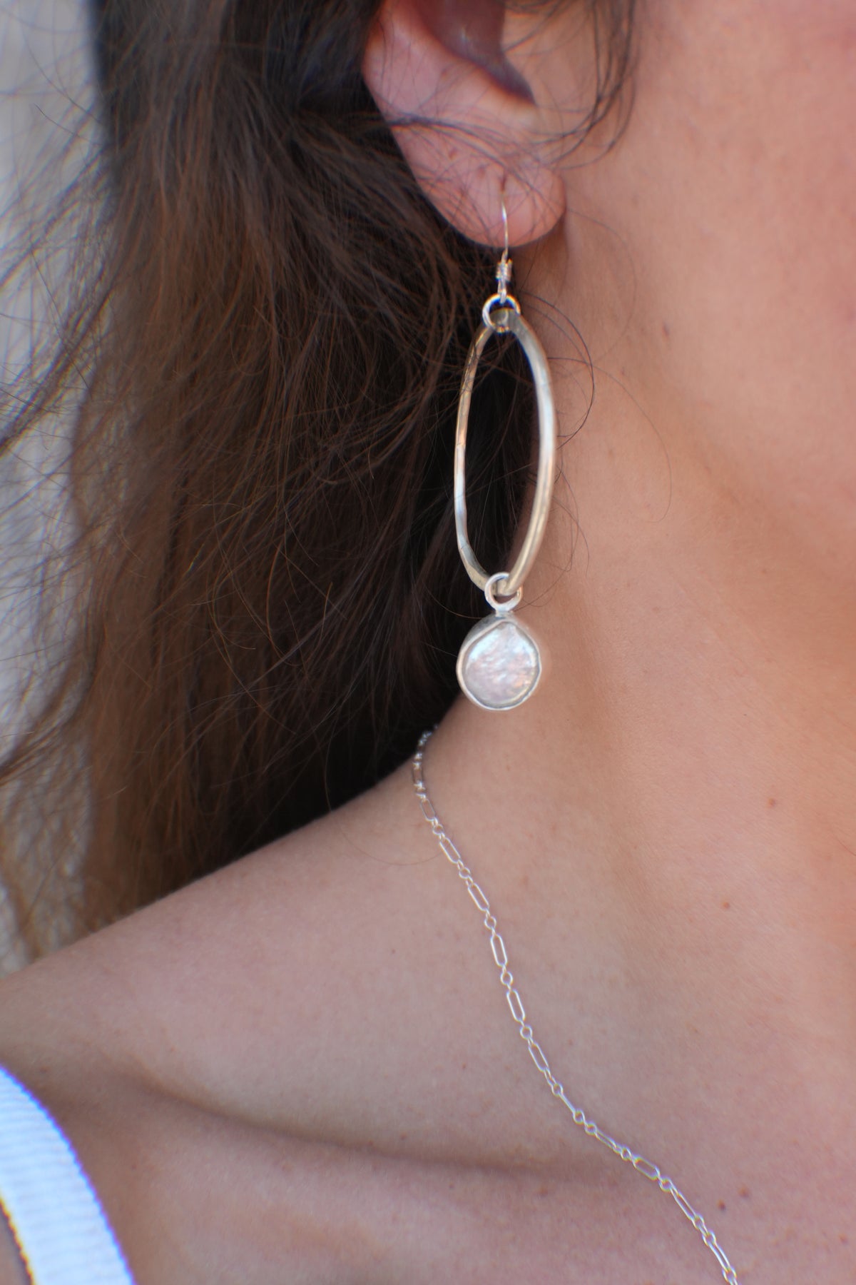 The Pearl Hoops - Large