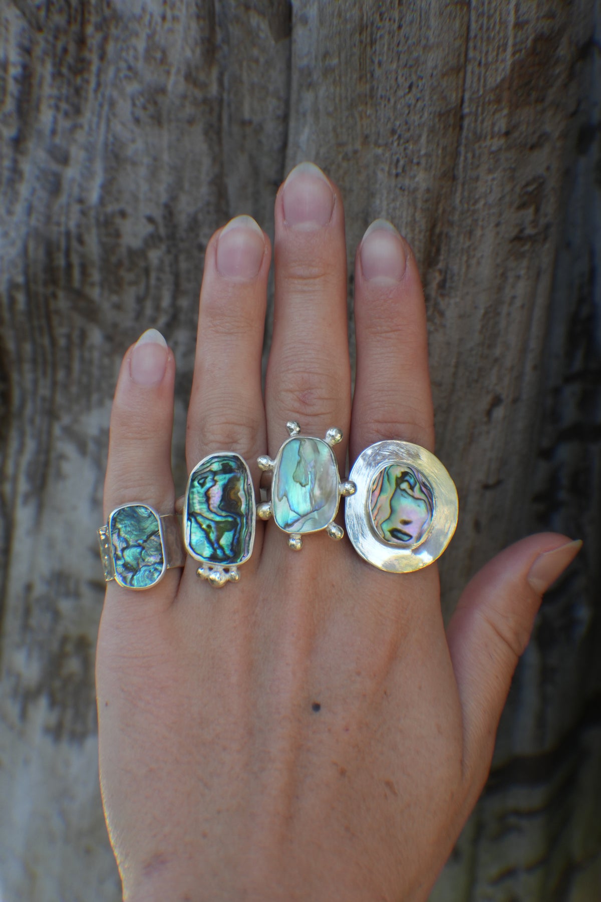 Halo Abalone Ring 5.5