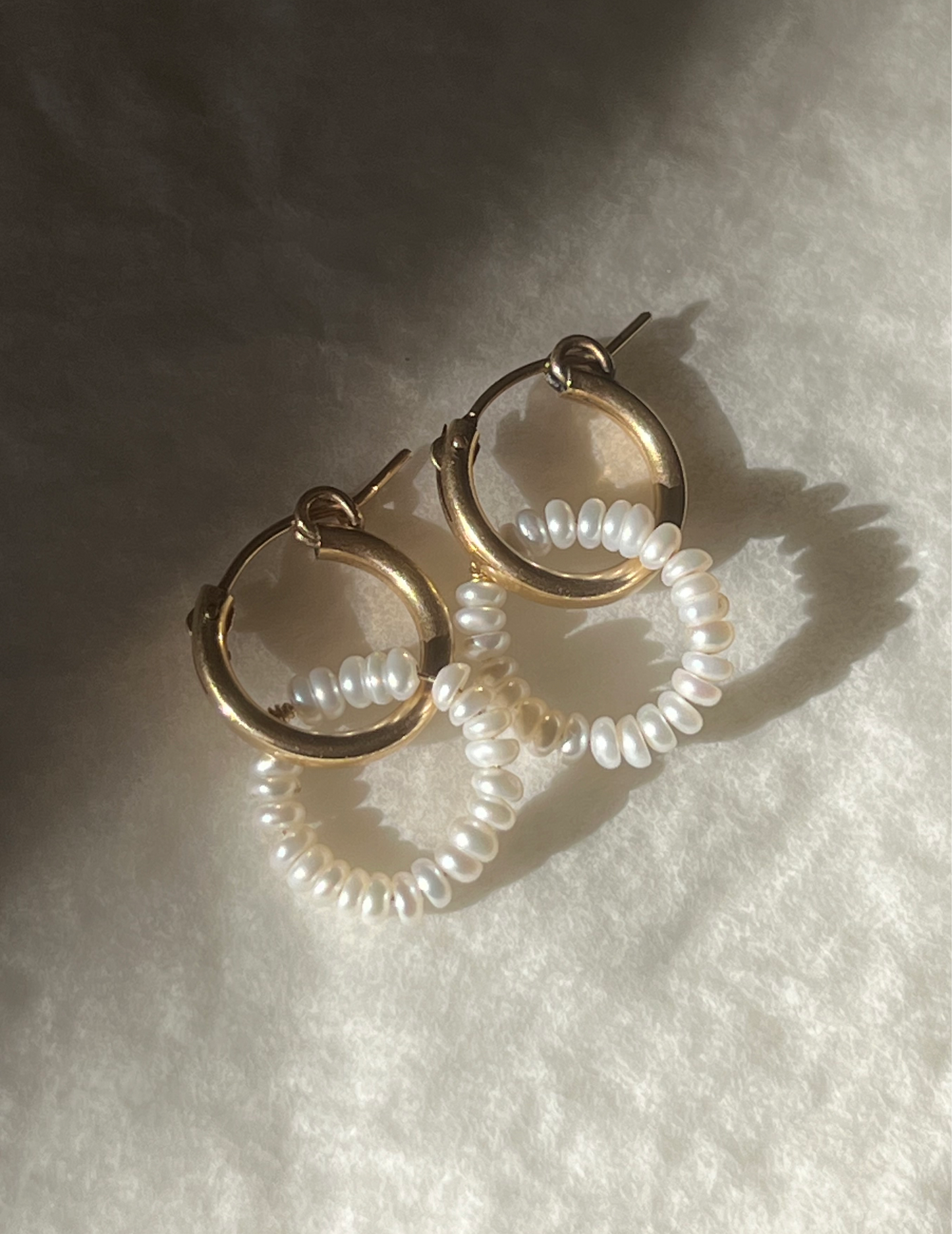 Pearl loop hoops