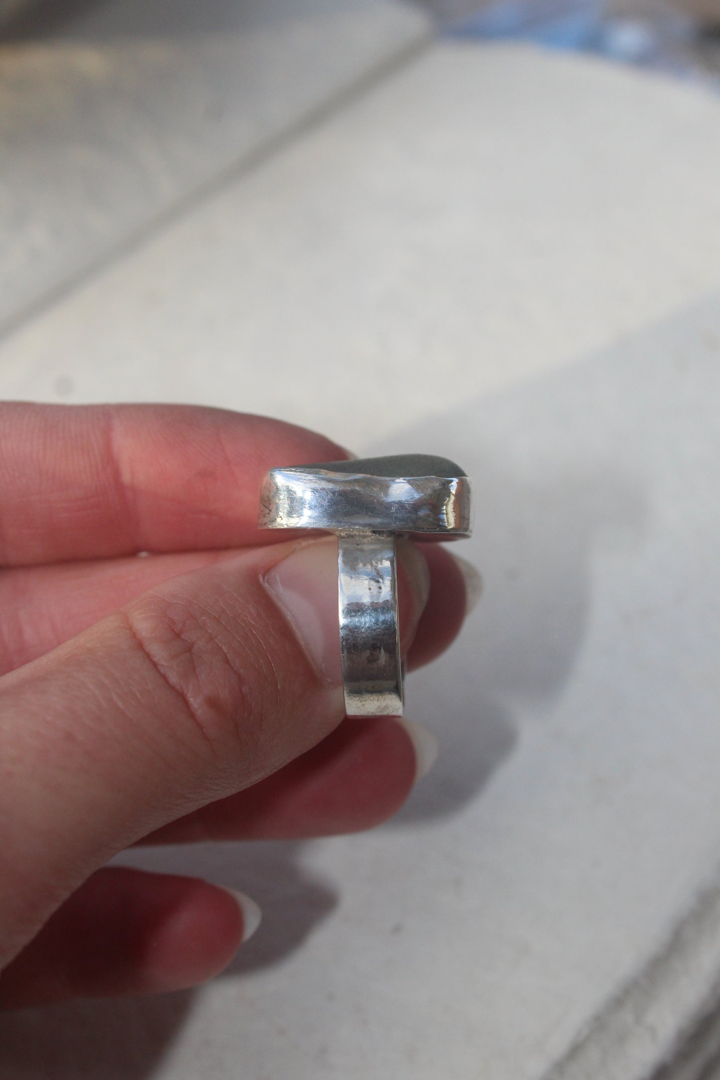 Sea glass Ring - Size 6