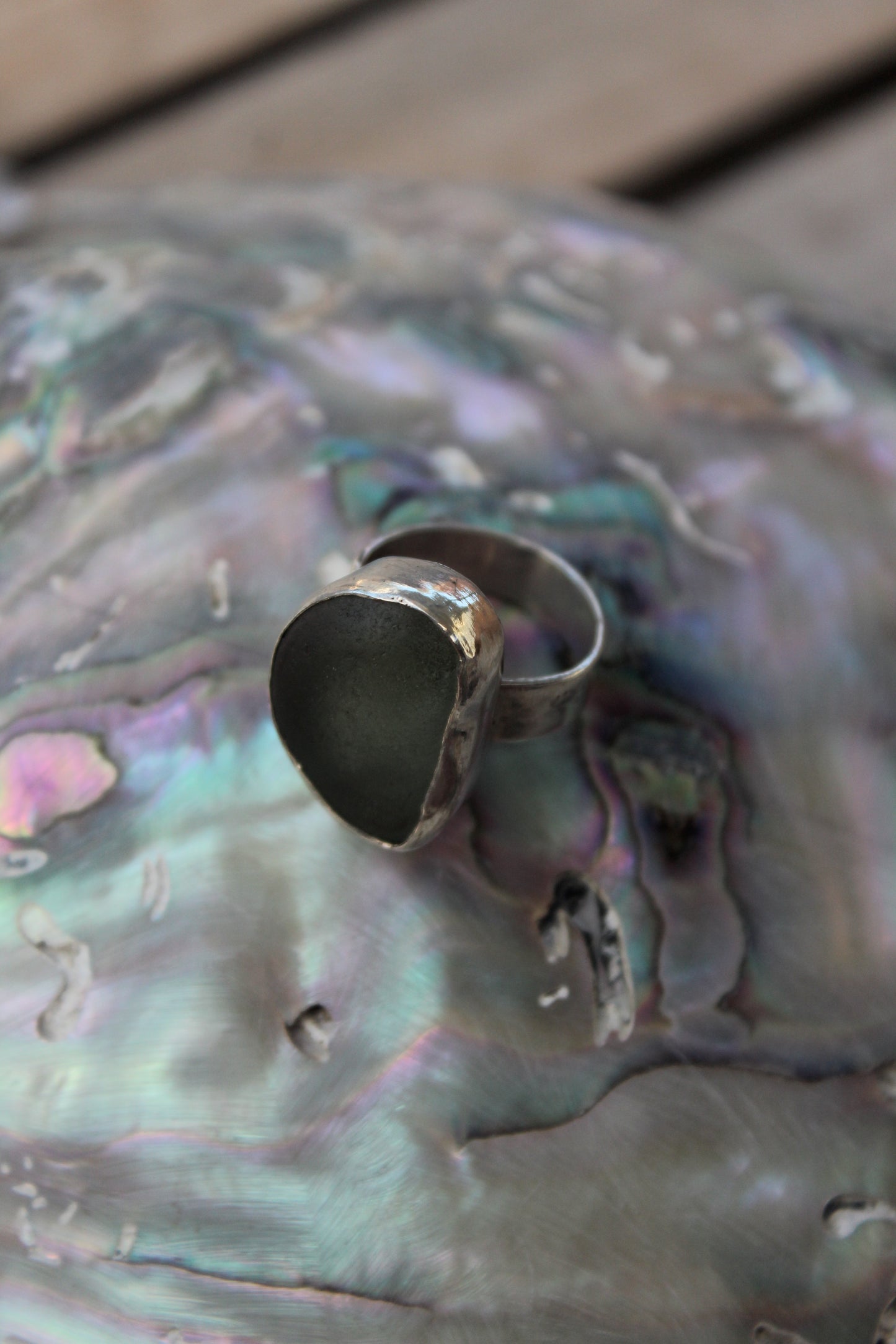 Sea glass Ring - Size 6