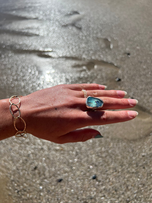 Abalone Ring - adjustable sizing