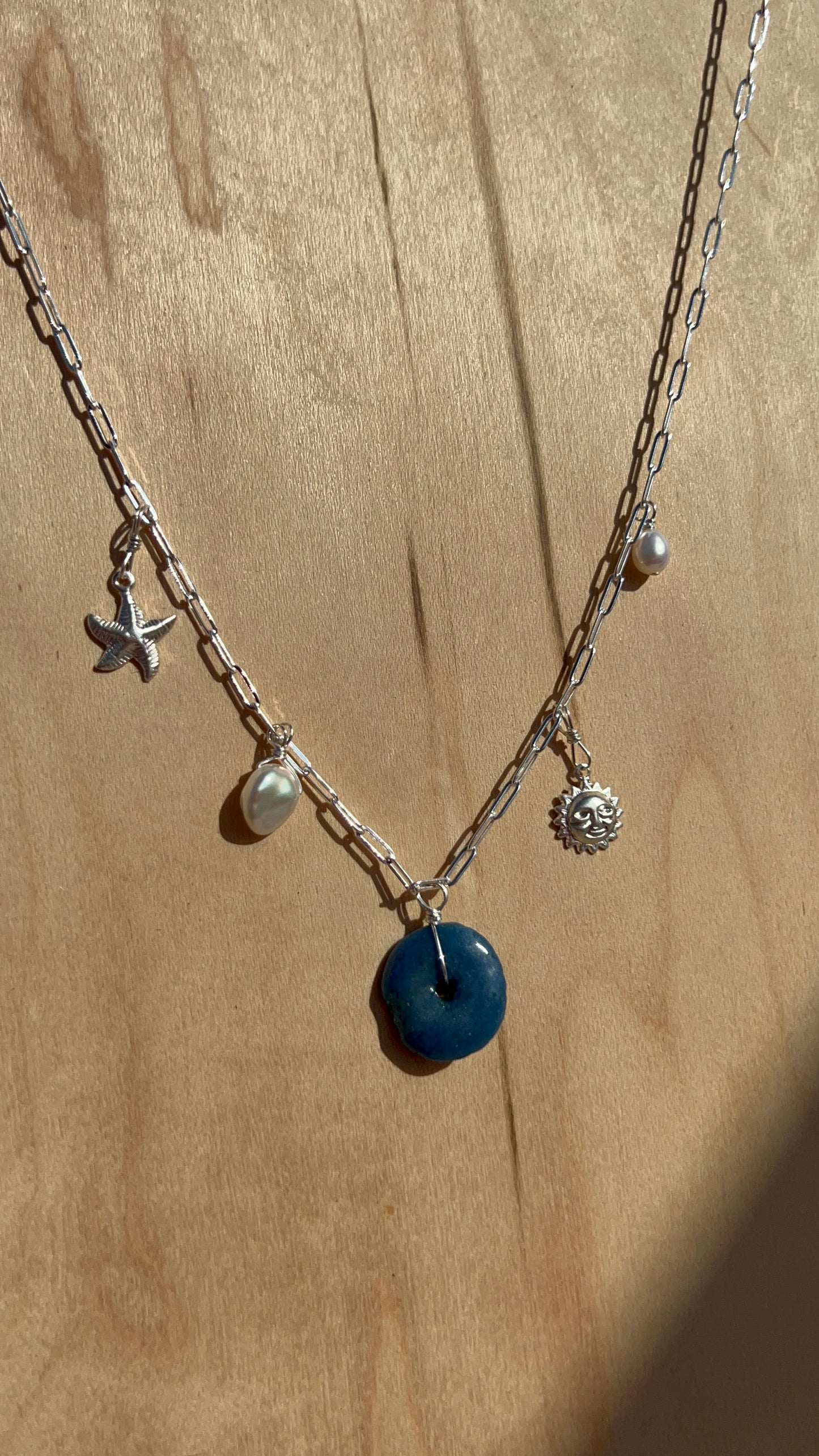 Blue Charm Necklace